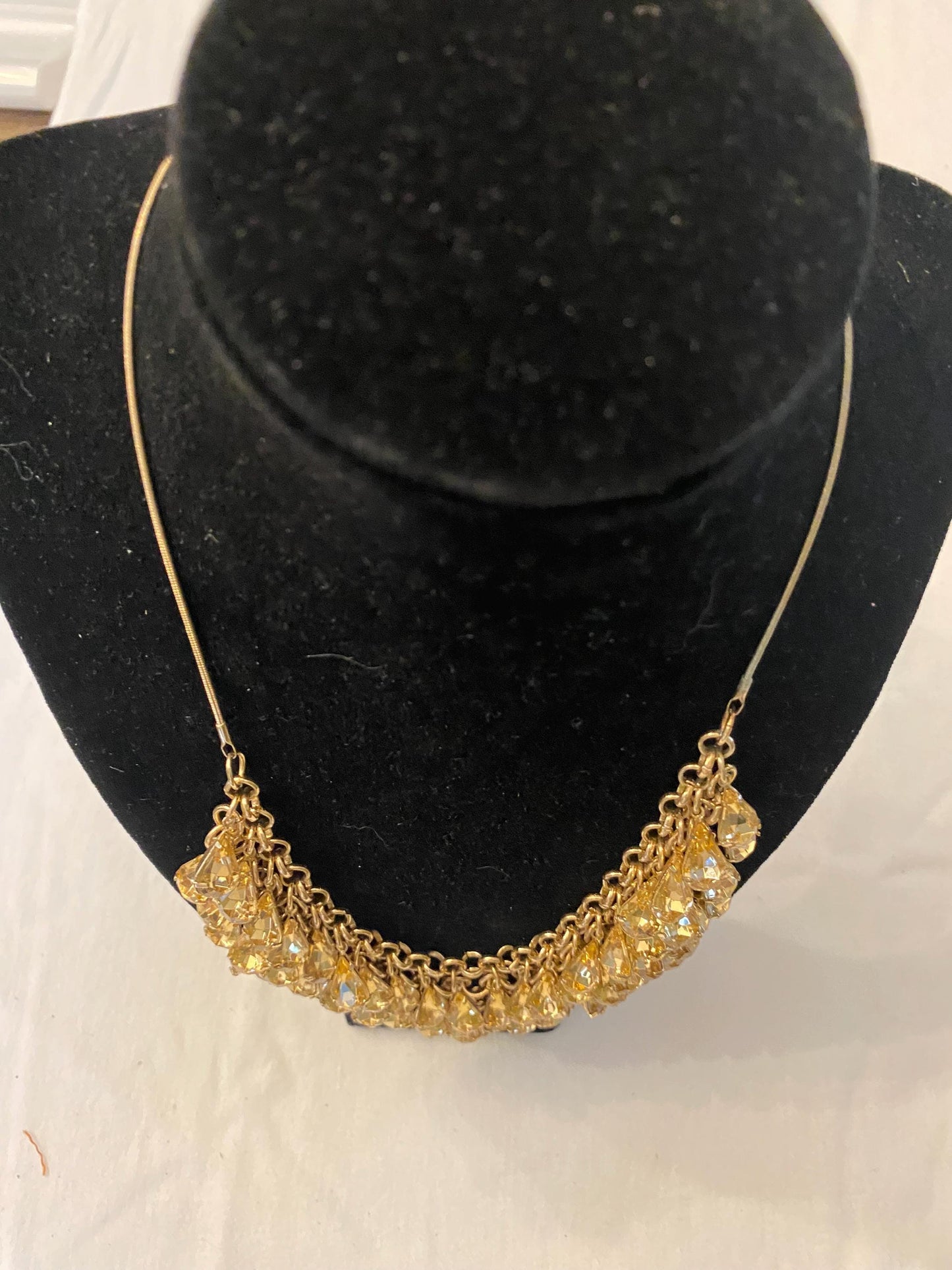 Vintage Black & Crystal Beaded Necklace Unique Gifts Galore at Lover Antiques and Vintage