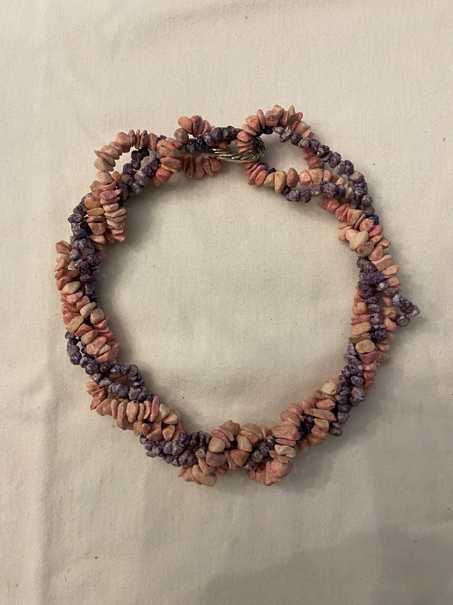 Vintage Purple & Pink Multi Strand Choker Style Necklace Beach Jewelry Unique Gift Lover Antiques and Vintage