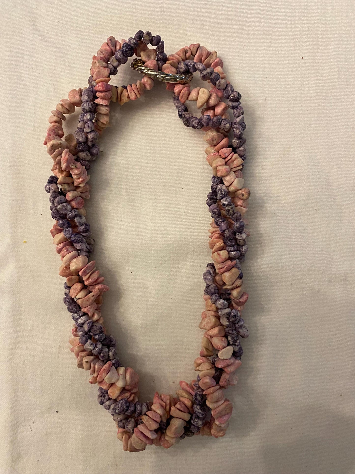 Vintage Purple & Pink Multi Strand Choker Style Necklace Beach Jewelry Unique Gift Lover Antiques and Vintage