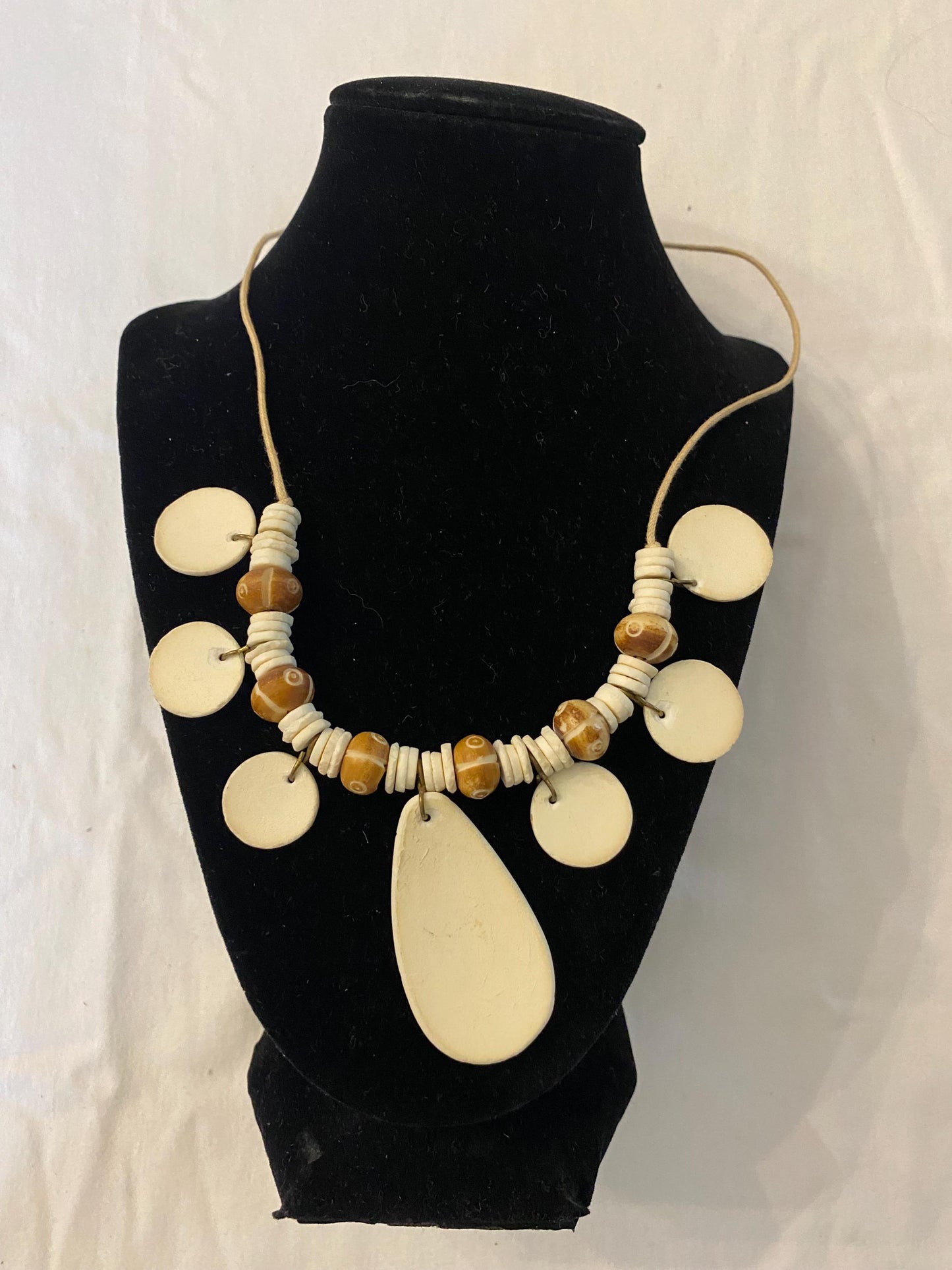 Vintage Blue & White Flower and Bead Necklace Necklace Unique Gifts Galore at Lover Antiques and Vintage