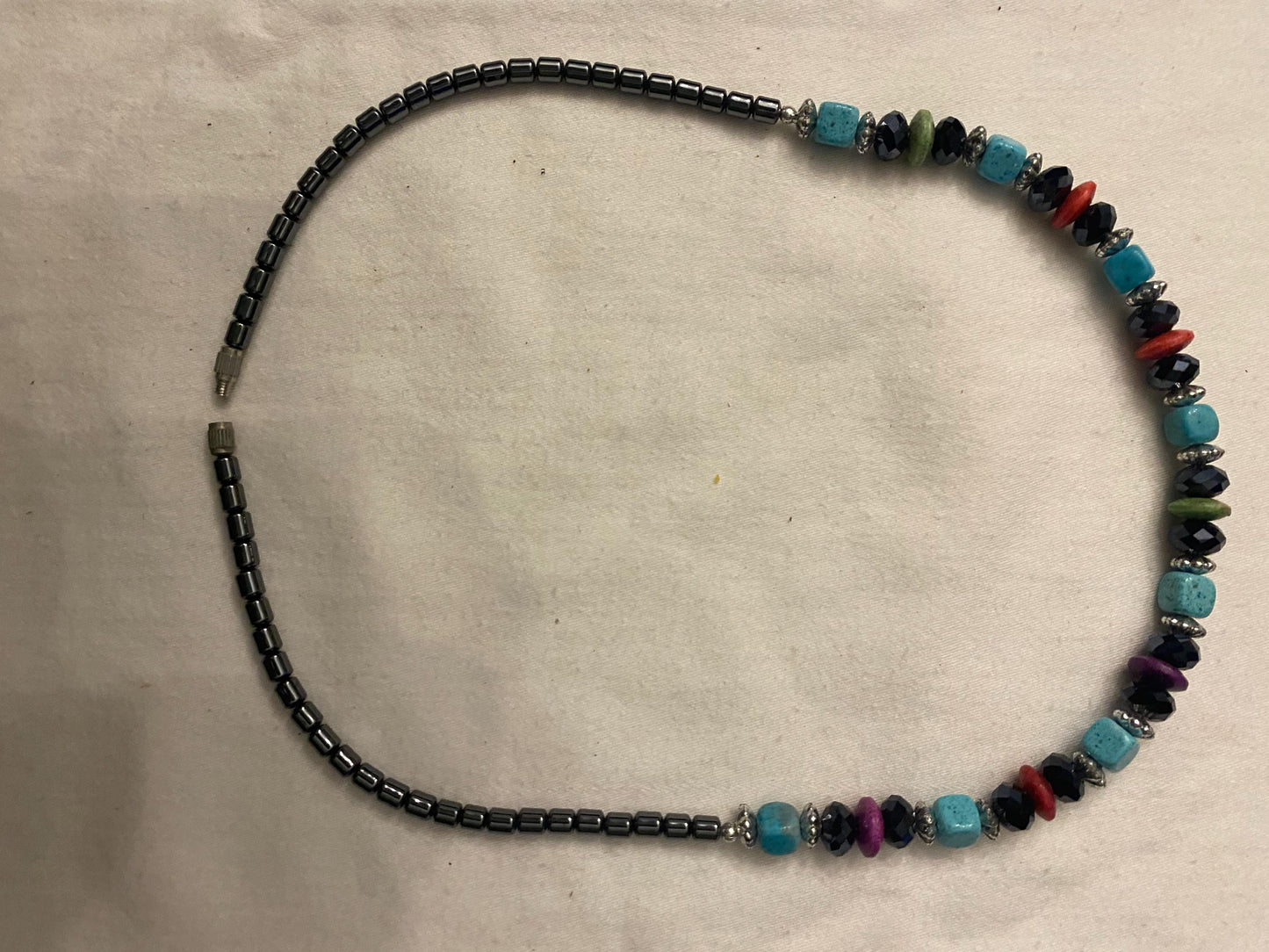 Vintage Black & Crystal Beaded Necklace Unique Gifts Galore at Lover Antiques and Vintage