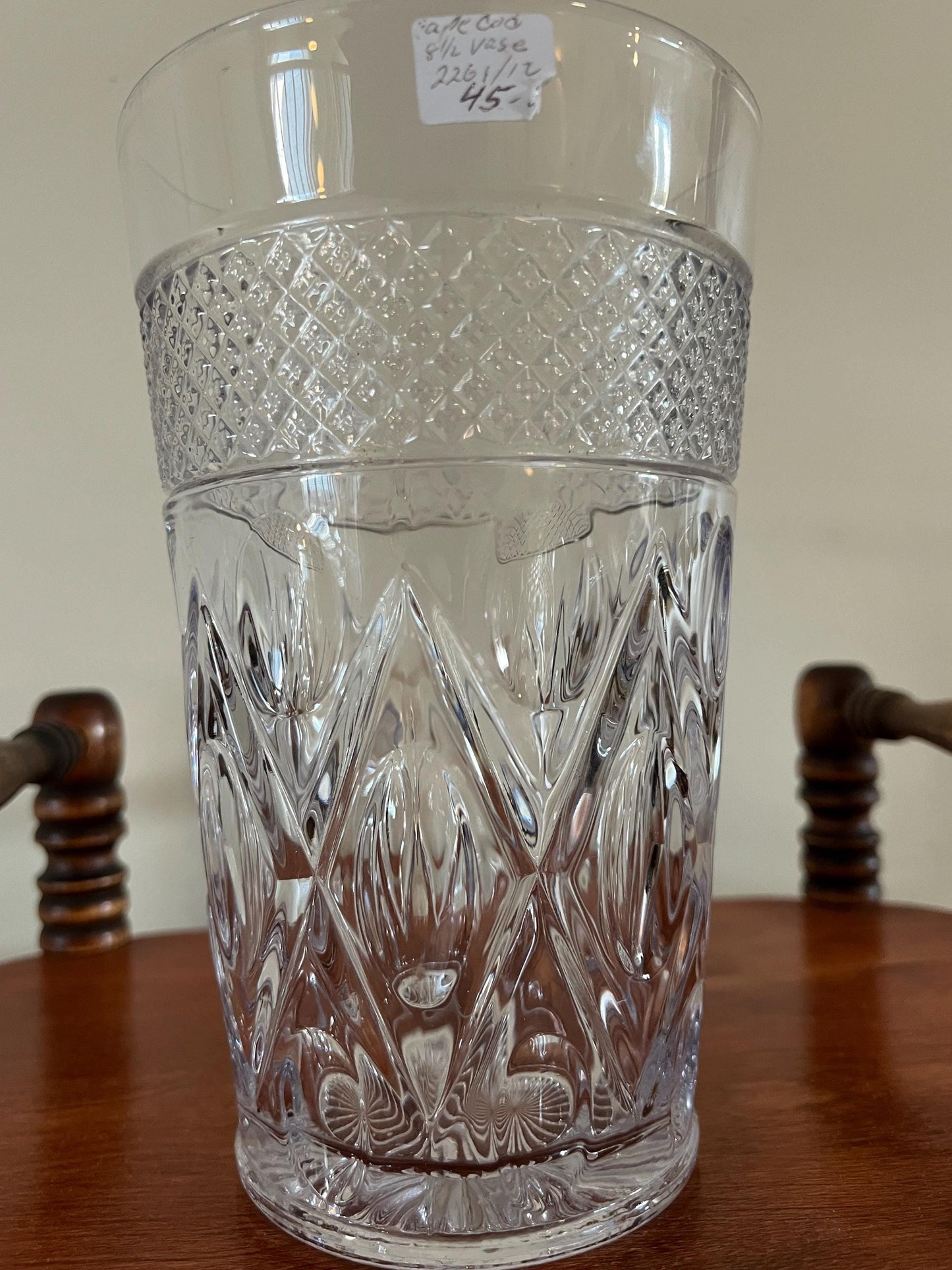 Vintage Imperial Cape Cod Flip Vase Crystal Cut Glass Art Lover Antiques and Vintage