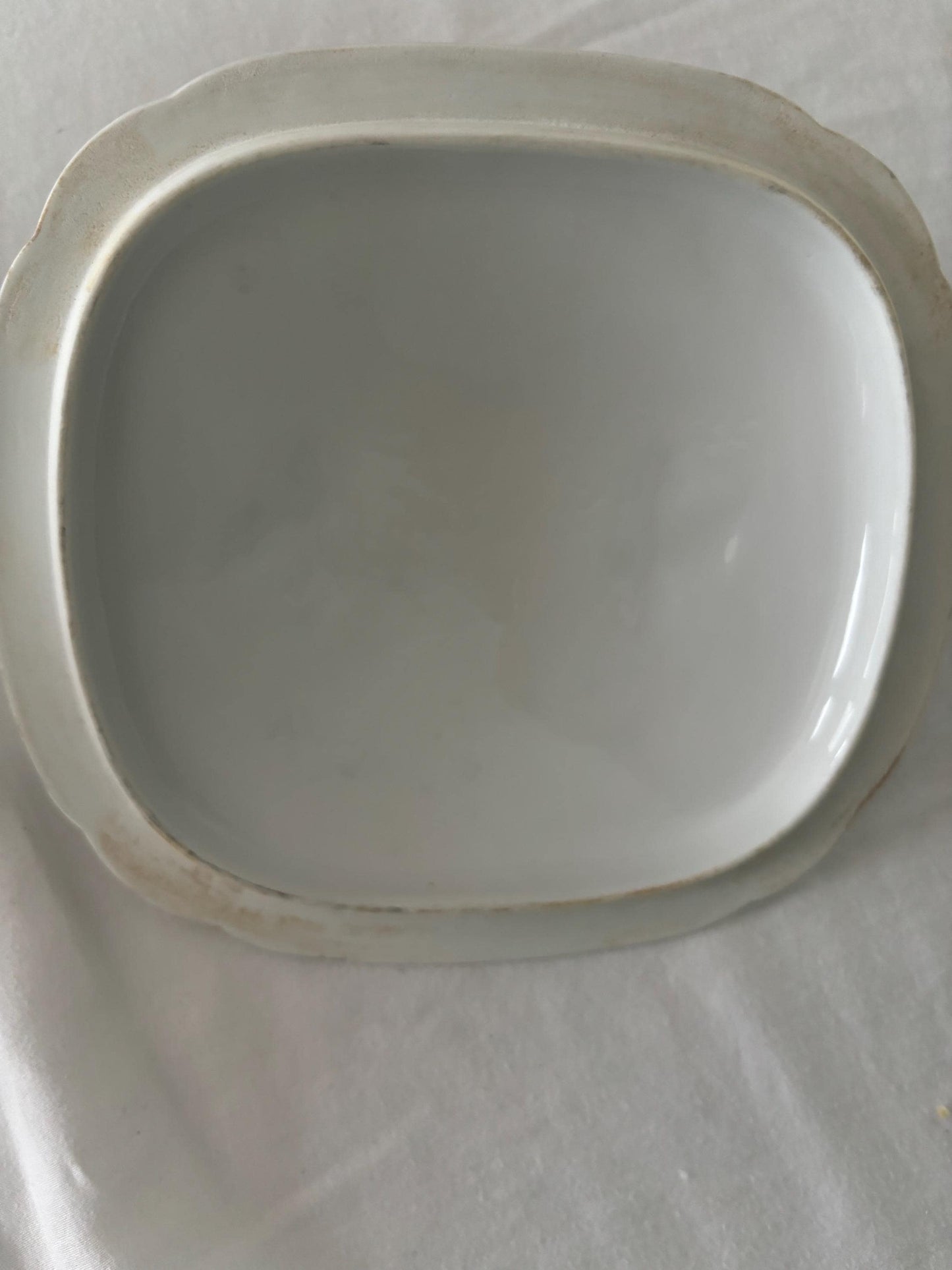 Vintage Limoges of France Porcelain Serving Dish Tray Dish with Handles Blue Flowers Design Lover Antiques and Vintage