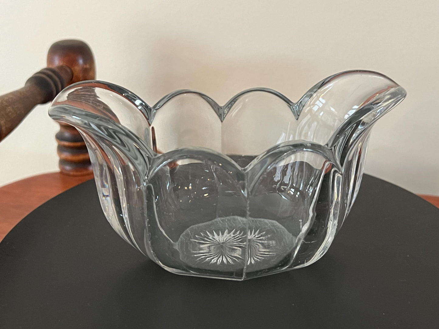 Vintage Heisey Sauce Bowl Condiment Dish Glass Art Gifts at Lover Antiques and Vintage