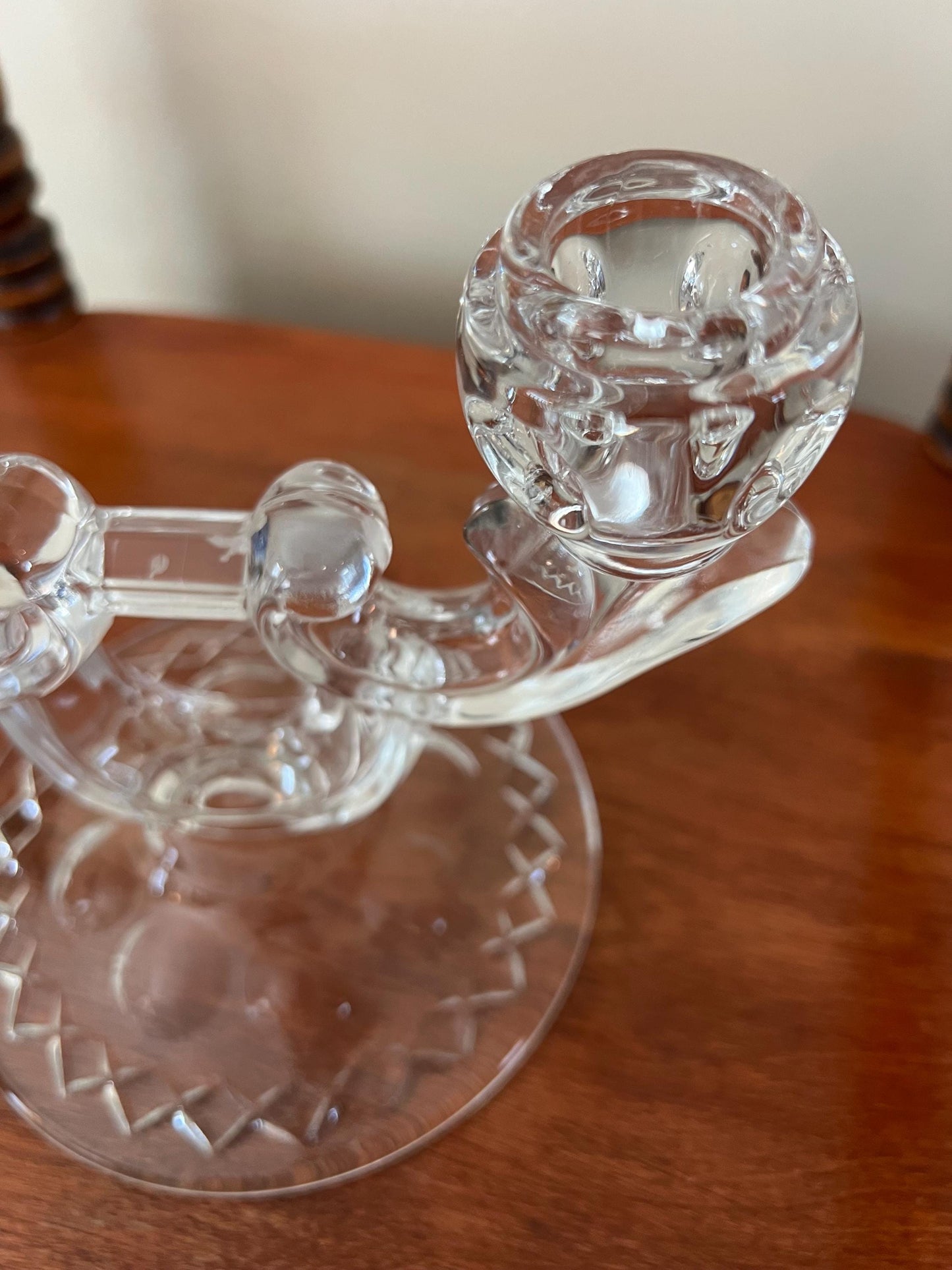 Vintage Indiana Glass Candle Holders Candelabra Pedestal Candlestick Holders Lover Antiques and Vintage