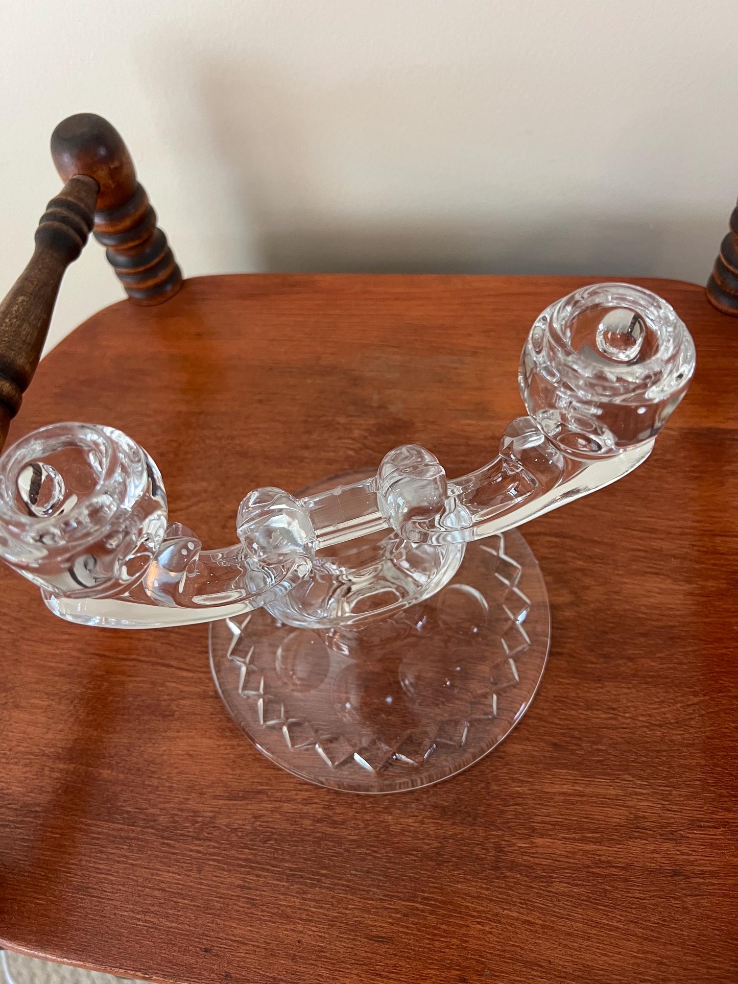 Vintage Indiana Glass Candle Holders Candelabra Pedestal Candlestick Holders Lover Antiques and Vintage