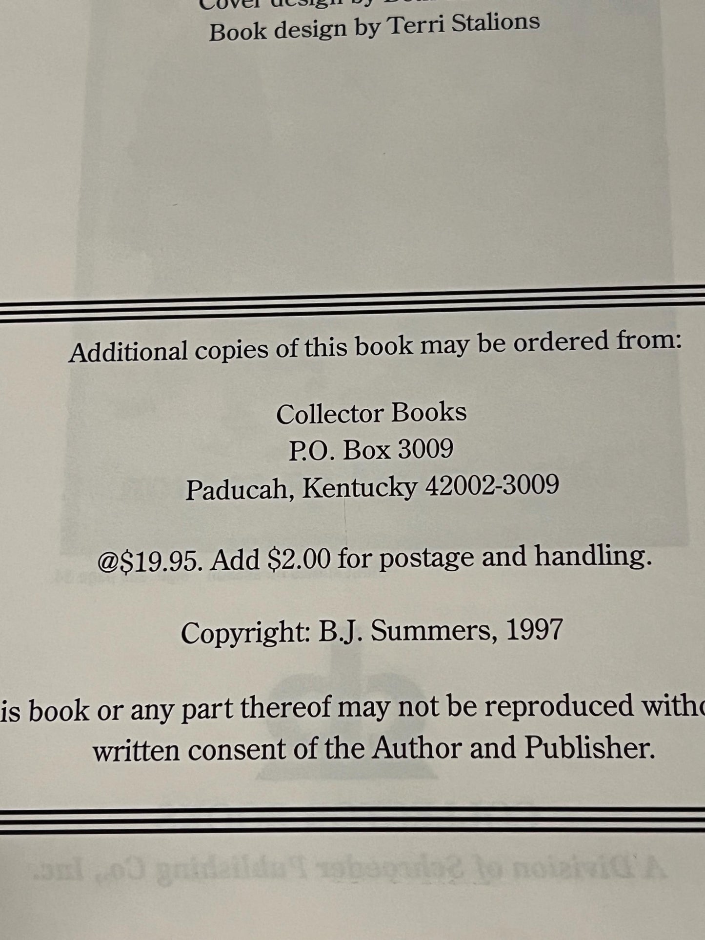 BJ Summers Guide to Coca Cola Identifications Current Values Circa Dates Book 1997 Guide Book Lover Antiques and Vintage