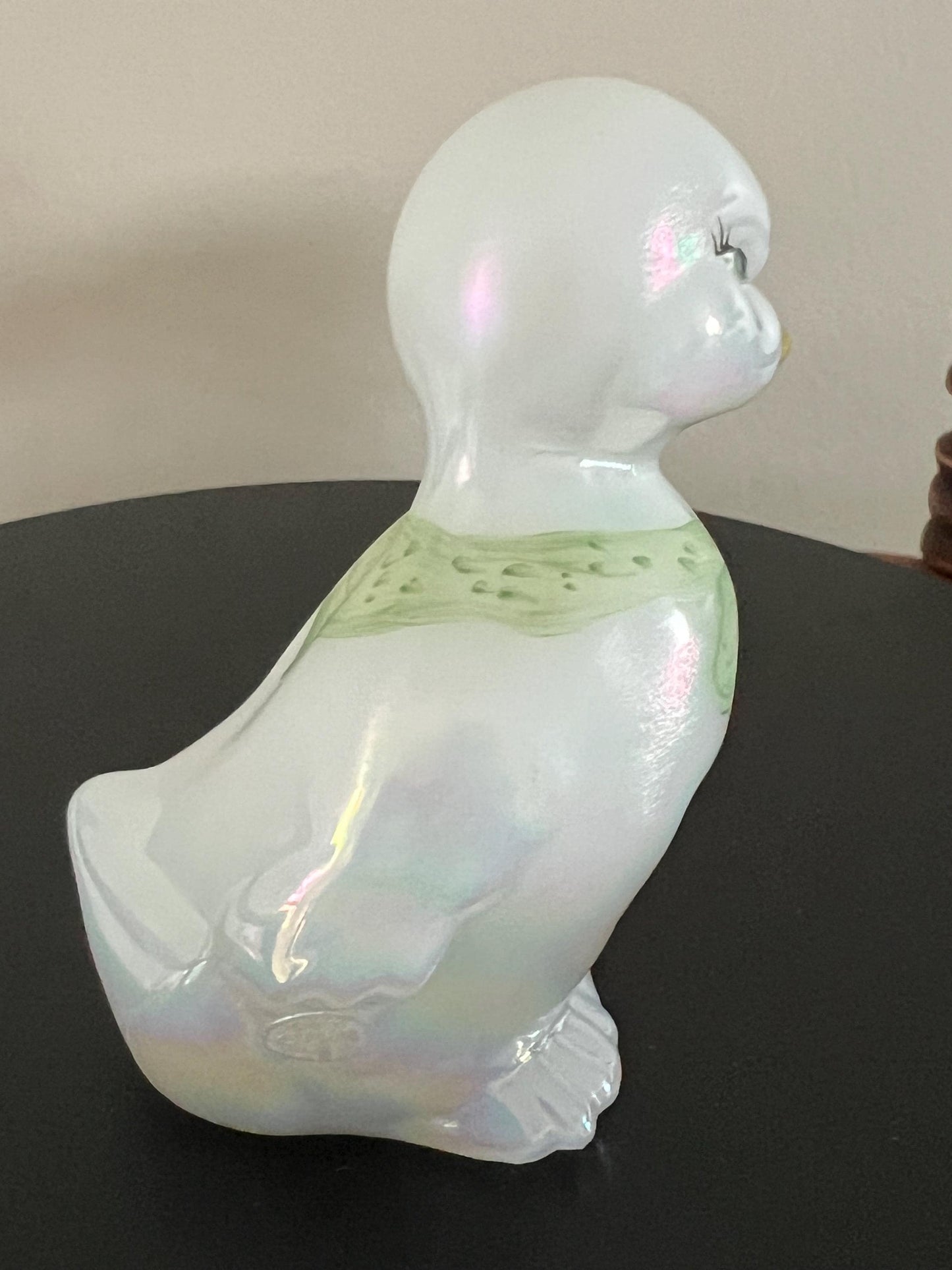 Vintage Fenton Opalescent Duck Hand Painted by J. Watson Animal Glass Art Lover Antiques and Vintage