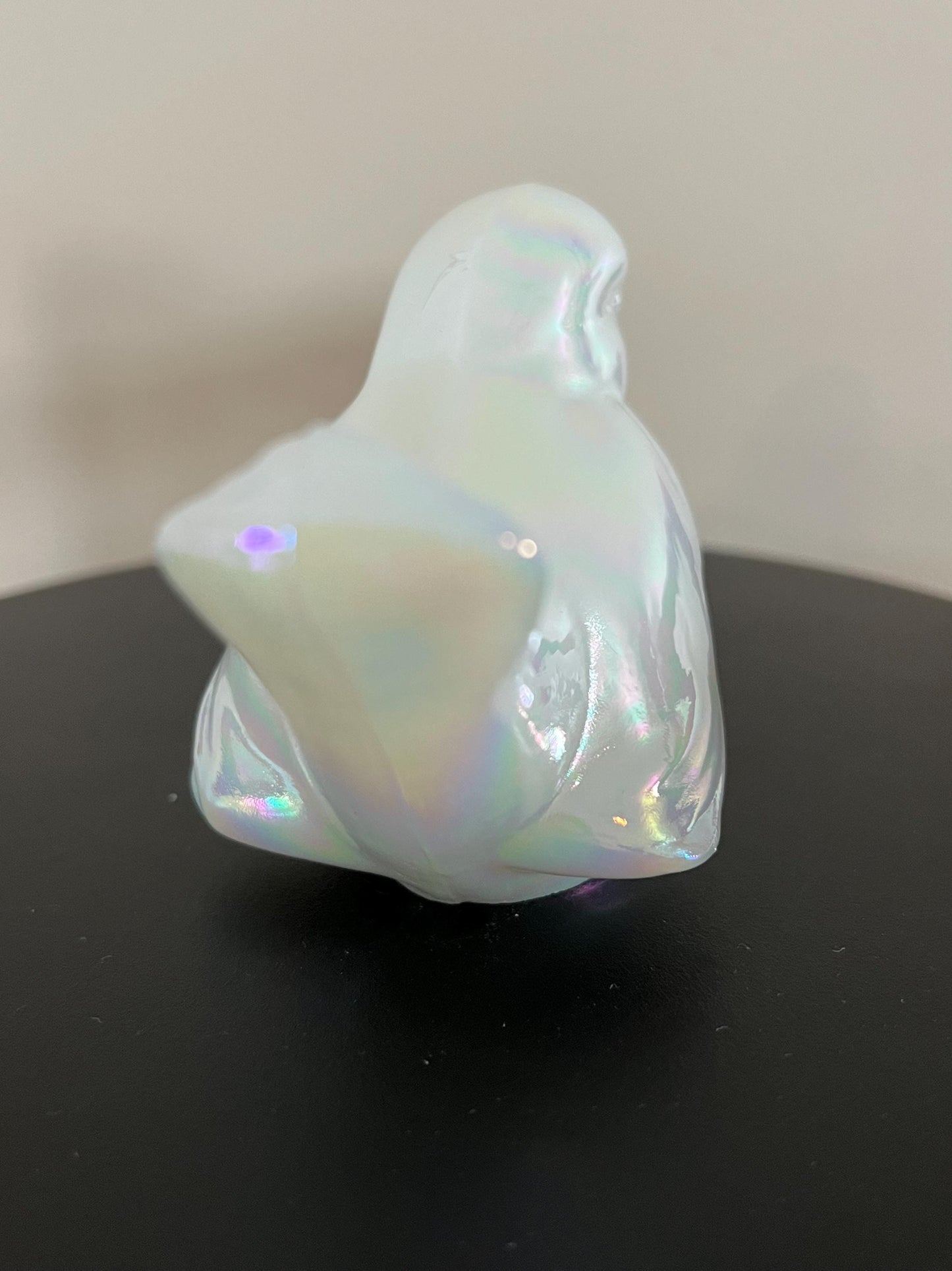 Vintage Fenton Opalescent Glass Bird Milk Glass Love Bird Figurine Animal Glass Art Lover Antiques and Vintage