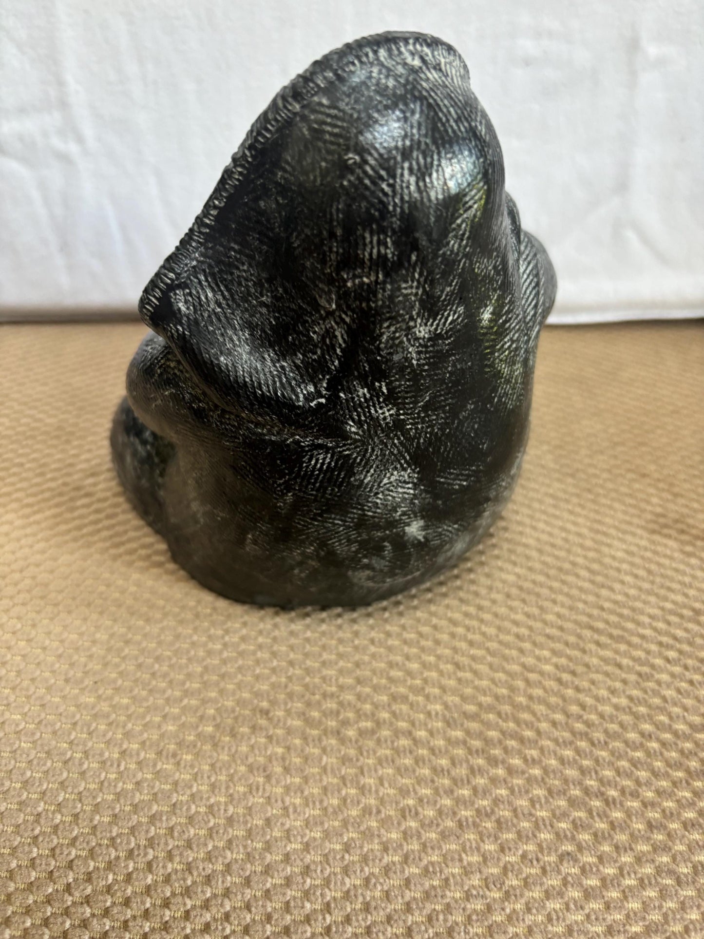 Vintage Inuit Mother & Child Cast Iron Figurine The Wolf Sculptures A Wolf Original Statue Made in Canada Lover Antiques and Vintage