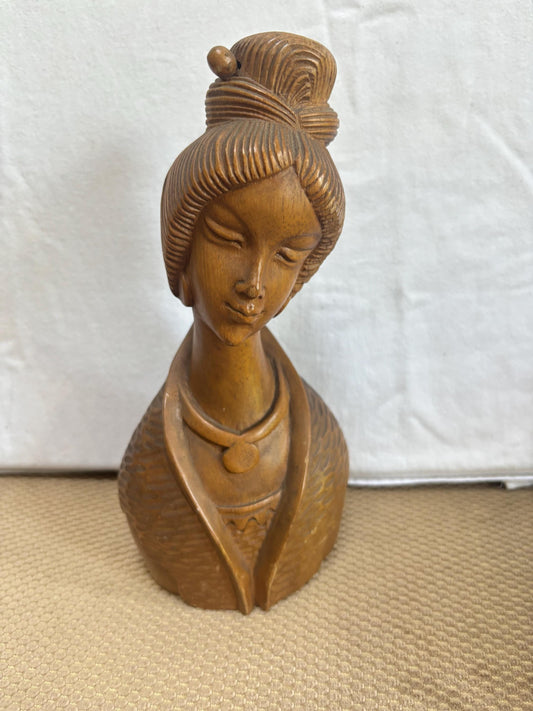 Vintage Carved Lady Statue Woman Figurine Lover Antiques and Vintage