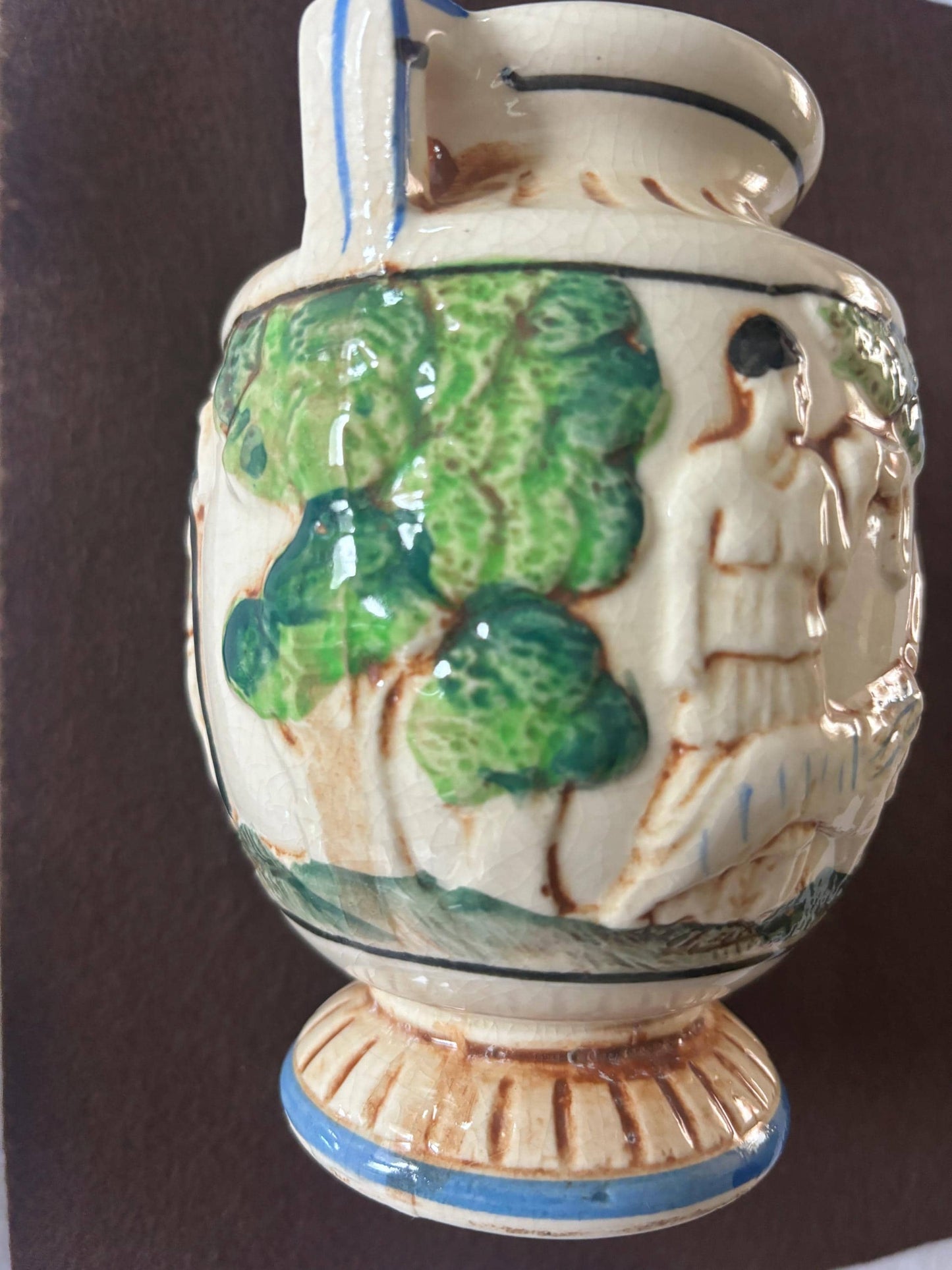 Vintage Hand Painted Vase Made in Japan Japanese Geisha Girl Unique Gifts Shipped Lover Antiques and Vintage