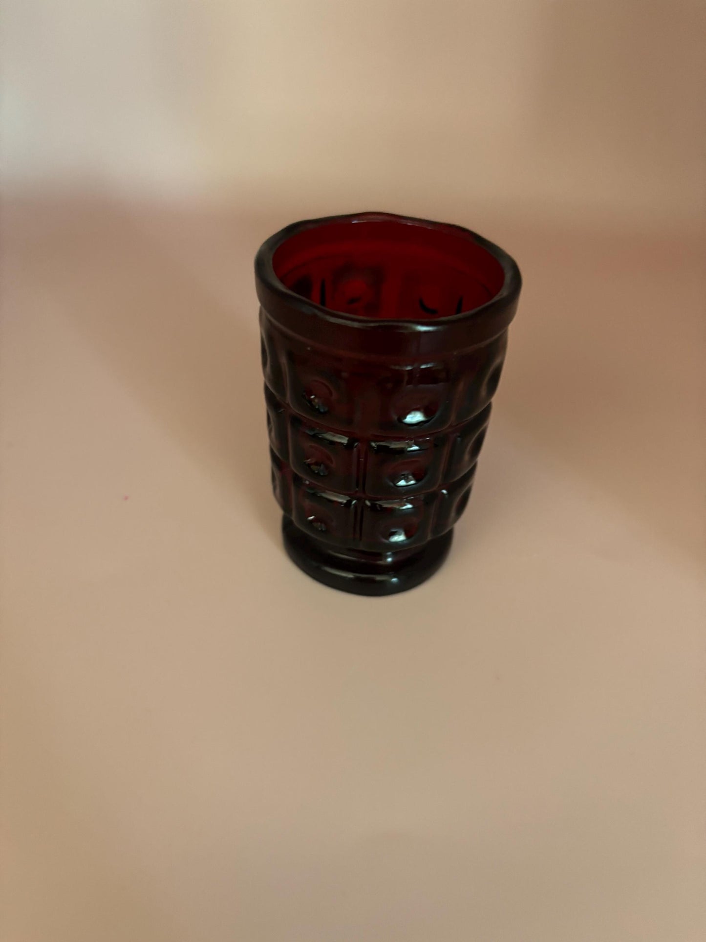 Vintage Ruby Red Glass Cup with Pedestal Lover Antiques and Vintage