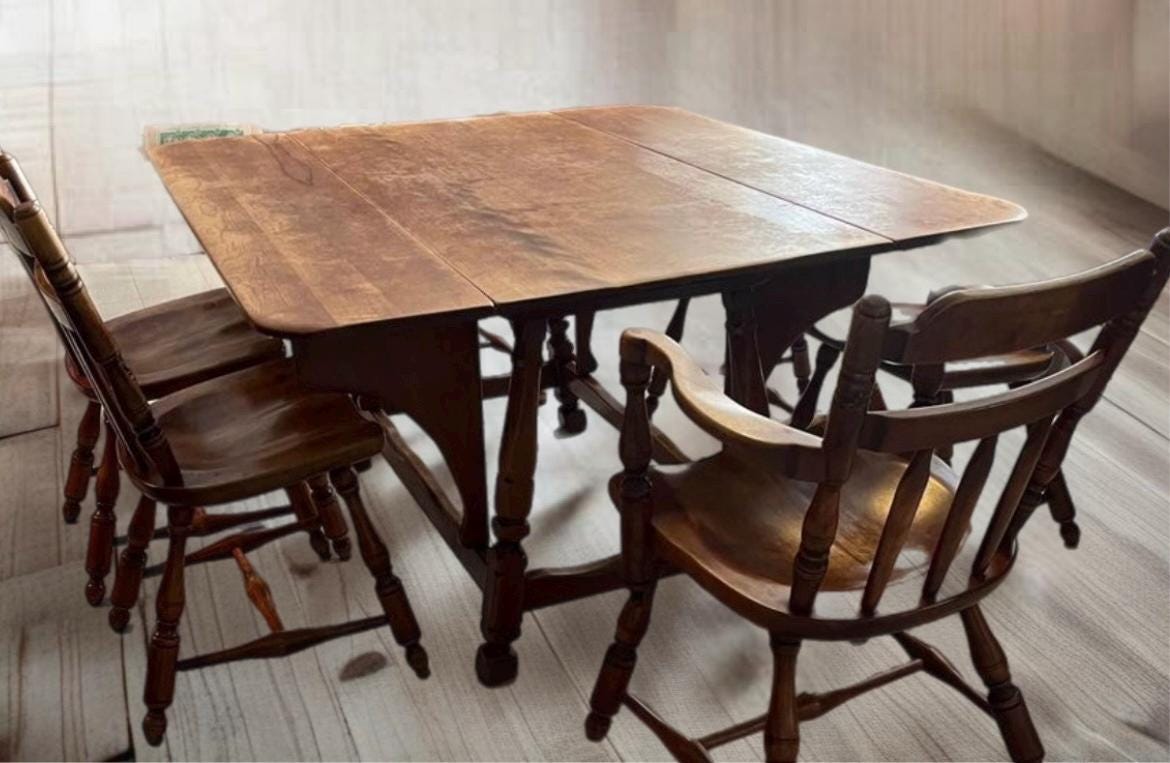 Cushman Colonial Creations Double Rudder Table No. 4-43 Cushman Queen Butterfly Table Lover Antiques and Vintage