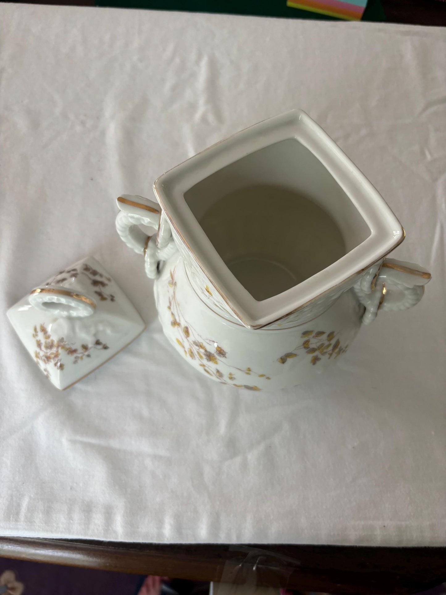 Vintage Limoges of France Porcelain Biscuit Jar or Sugar Serving Dish with Handles Purple Flowers Design Lover Antiques and Vintage