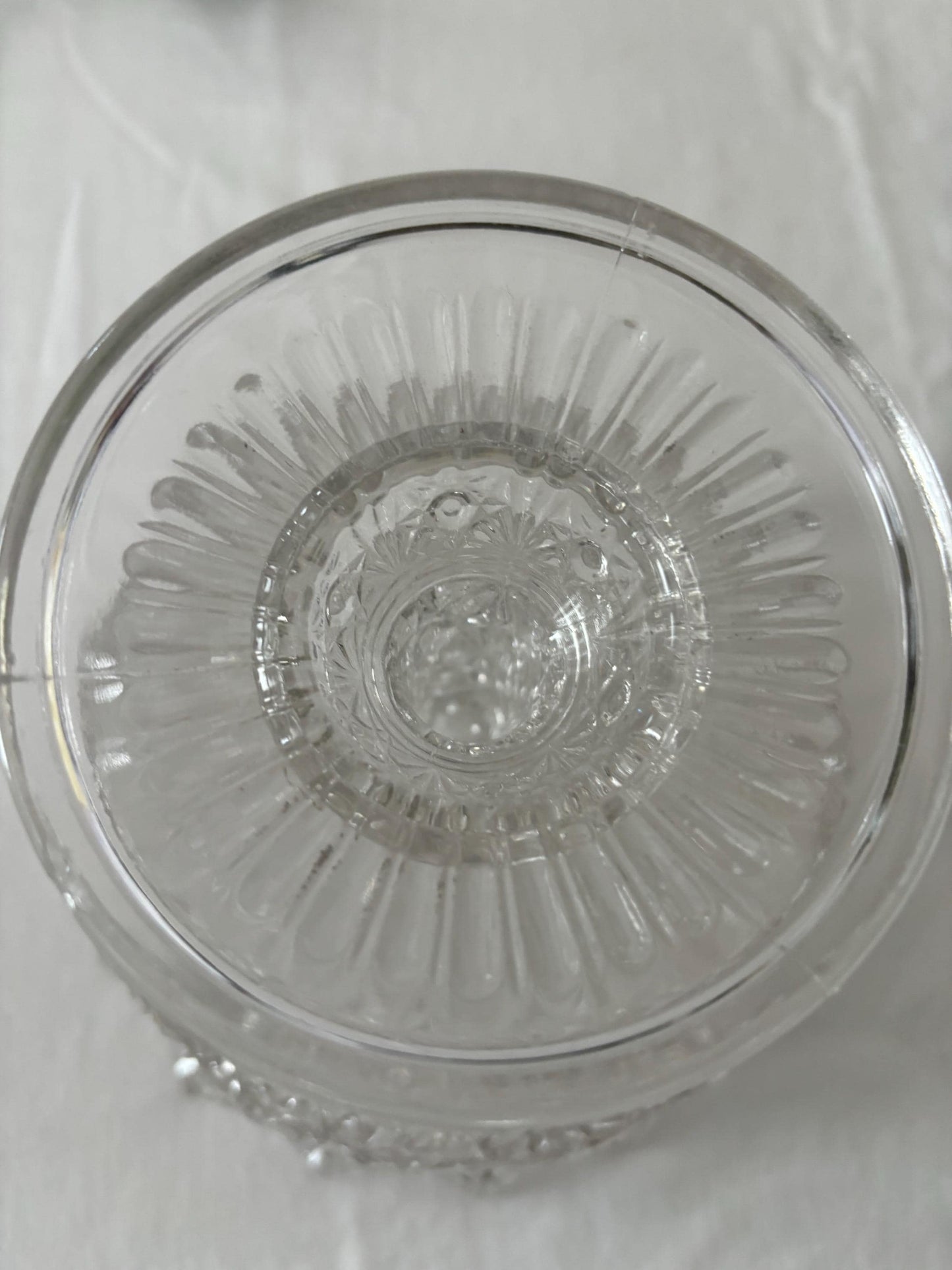 Antique Large Daisy & Button Footed Compote with Dramatic Flared Edge Glass Art Lover Antiques and Vintage