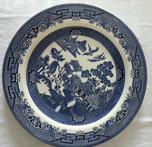 Vintage Churchill Blue Willow Dinner Plate Fine English Tableware Staffordshire Blue & White Lover Antiques and Vintage