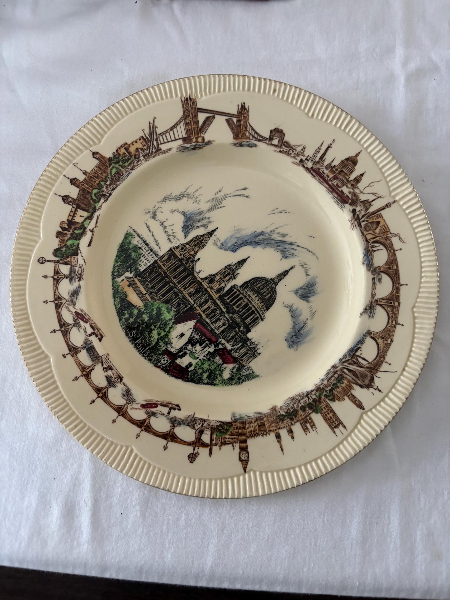 Vintage Clarice Cliff Pottery Plate Newport Pottery of England St. Paul’s Cathedral Lover Antiques and Vintage
