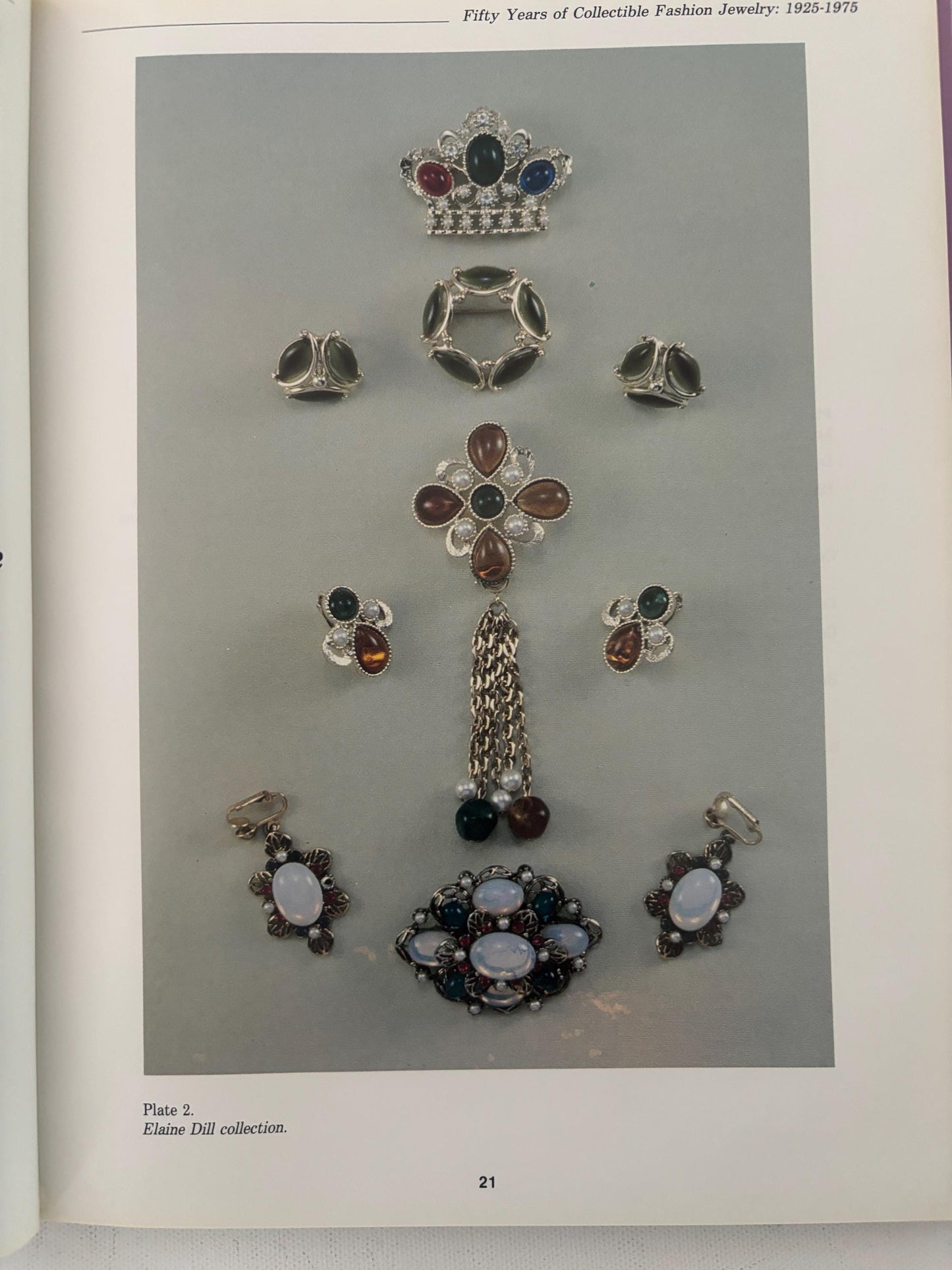 Fifty Years of Collectible Fashion Jewelry 1925-1975 Book by Lillian Baker Lover Antiques and Vintage