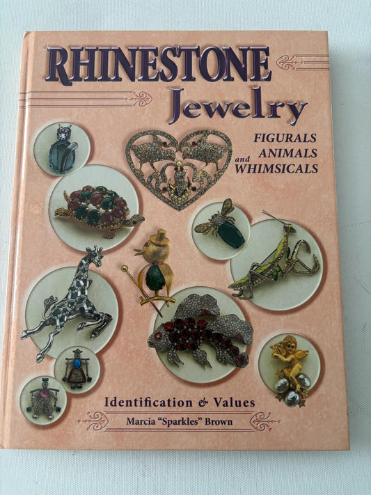 Rhinestone Jewelry Figurals Animals and Whimsicals Book by Marcia Brown Lover Antiques and Vintage