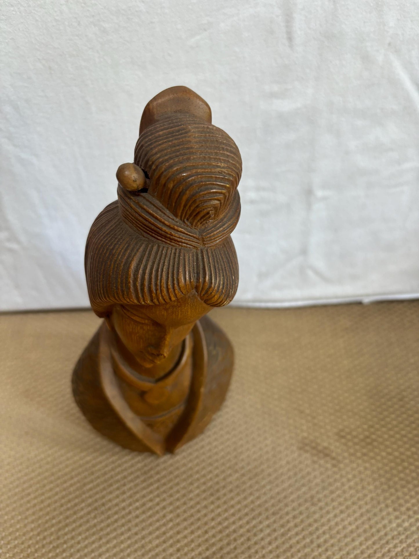Vintage Carved Lady Statue Woman Figurine Lover Antiques and Vintage