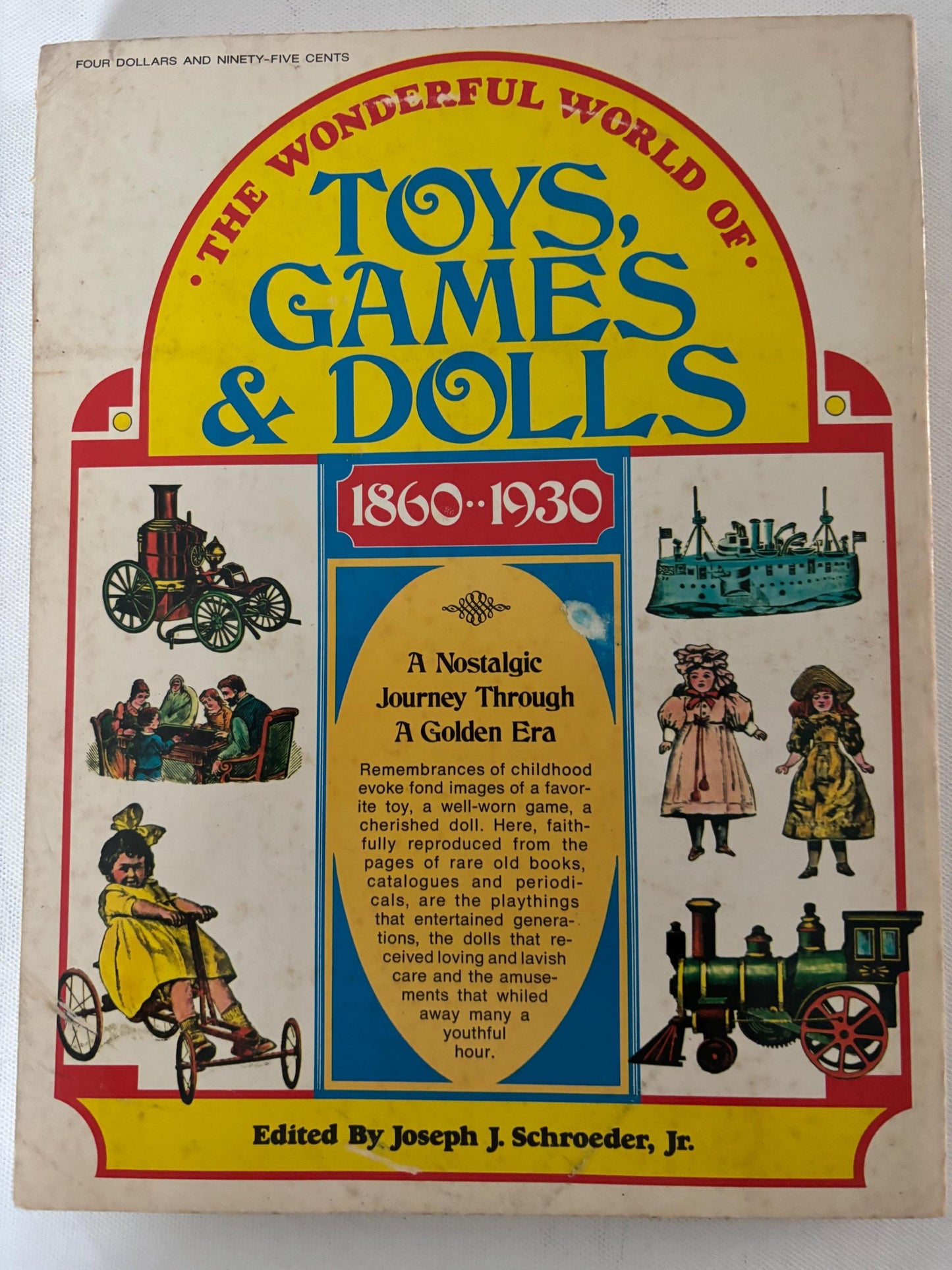 The Wonderful World of Toys, Games & Dolls Book 1860-1930 by Joseph Schroeder Jr Lover Antiques and Vintage