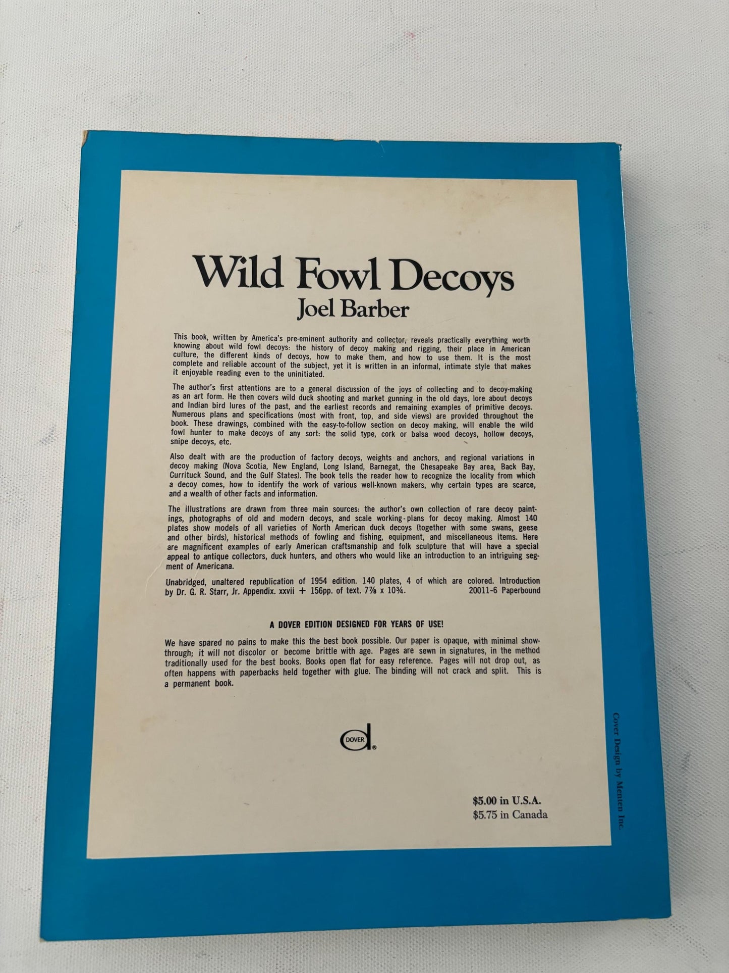 Vintage Wild Fowl Decoys Book by Joel Barber 1954 Edition Lover Antiques and Vintage