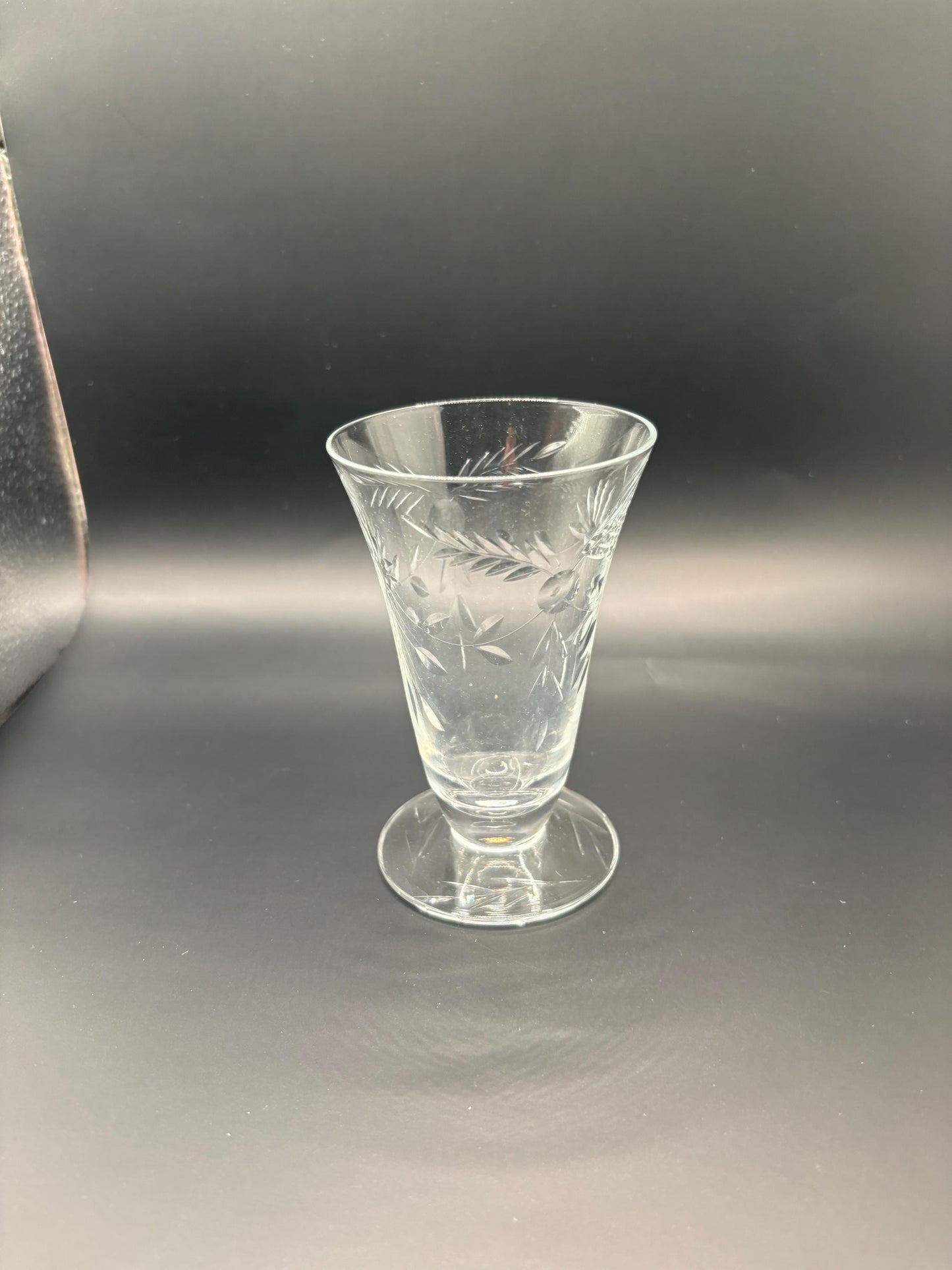 Vintage Etched Wheat Crystal Glass Parfait Glass Lover Antiques and Vintage