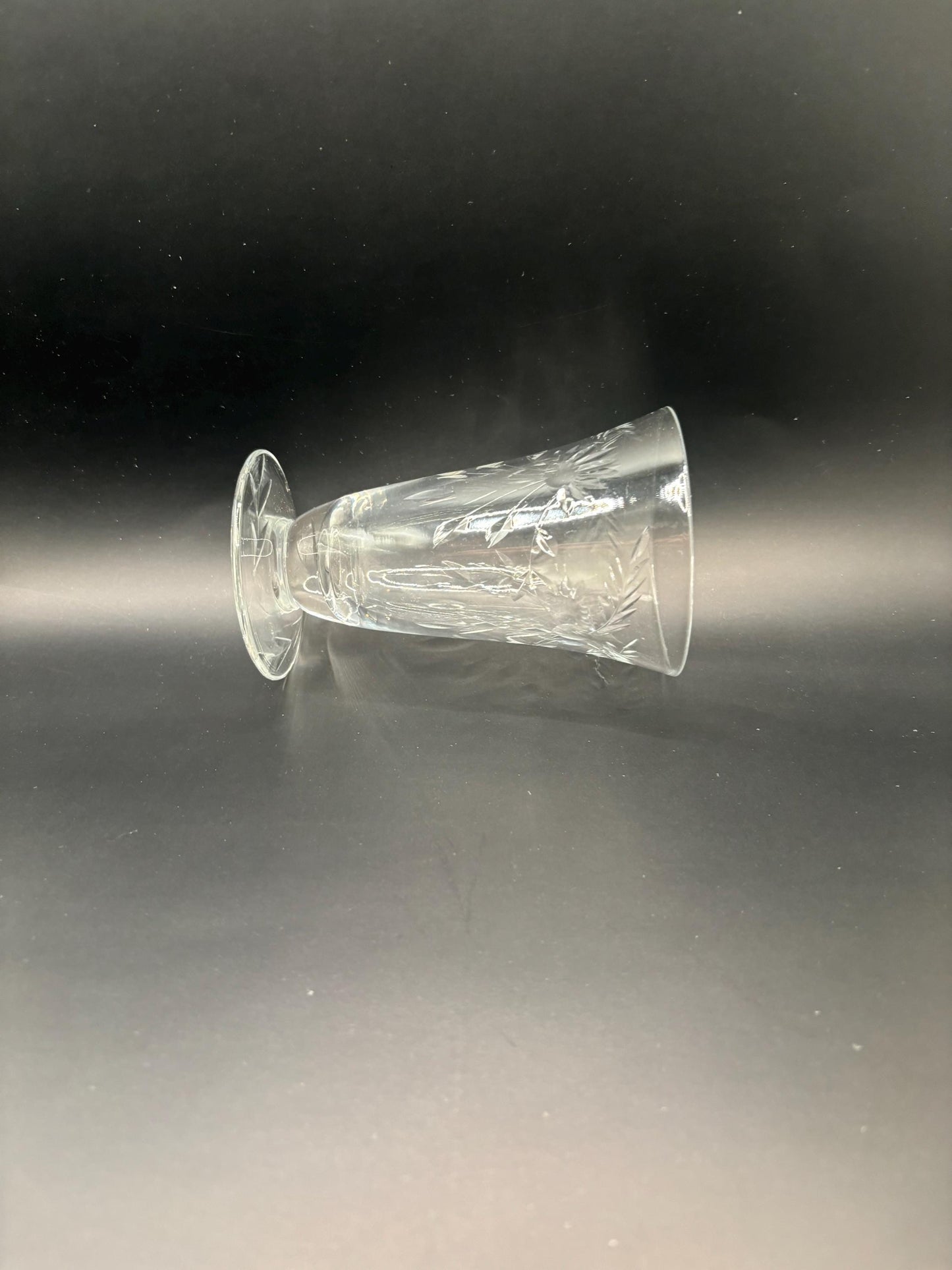 Vintage Etched Wheat Crystal Glass Parfait Glass Lover Antiques and Vintage
