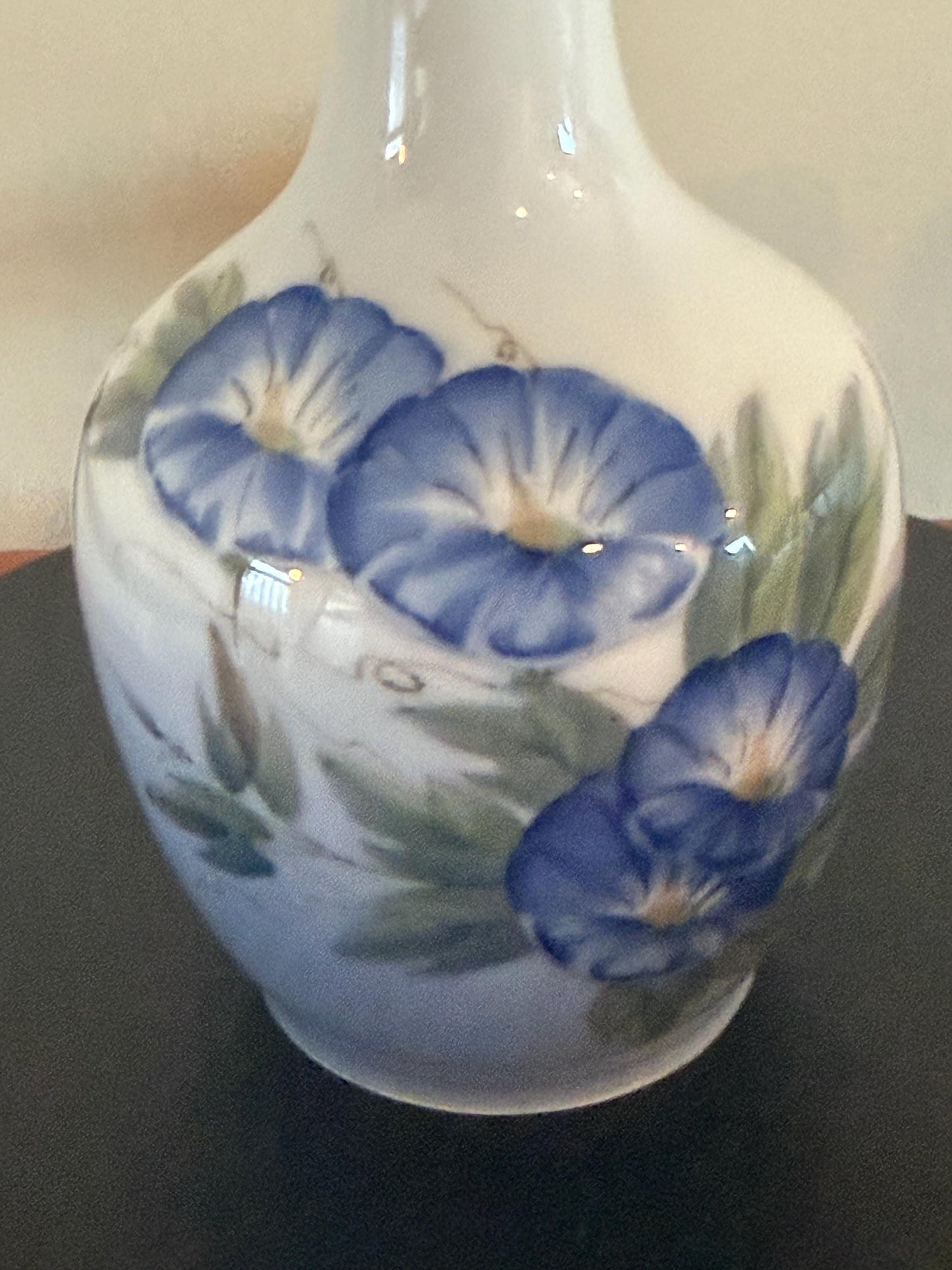 Vintage Royal Copenhagen Porcelain Blue Flowers Vase Lover Antiques and Vintage