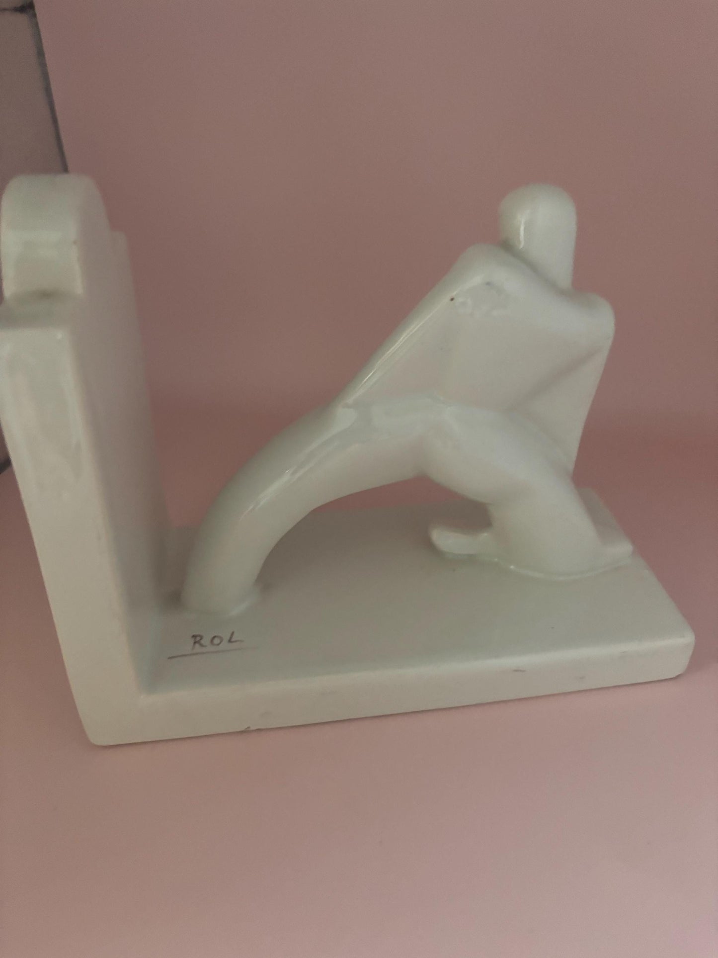 Quimper Pottery Bookend France Book End Lover Antiques and Vintage