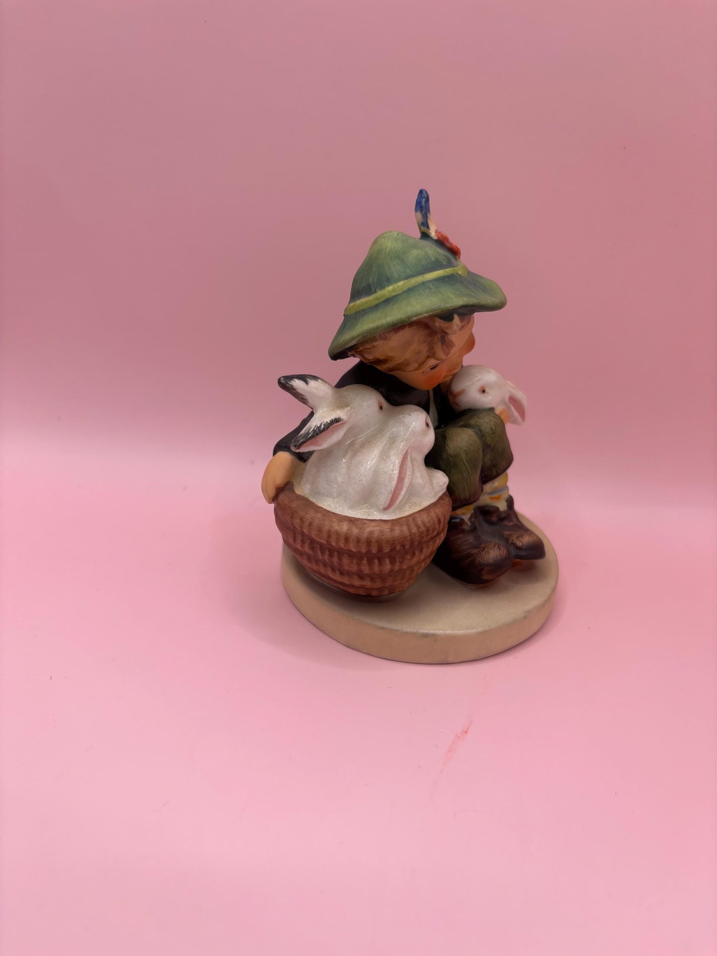 Vintage Goebel Hummel Boy and Animals Figurine Playmates Statue Lover Antiques and Vintage