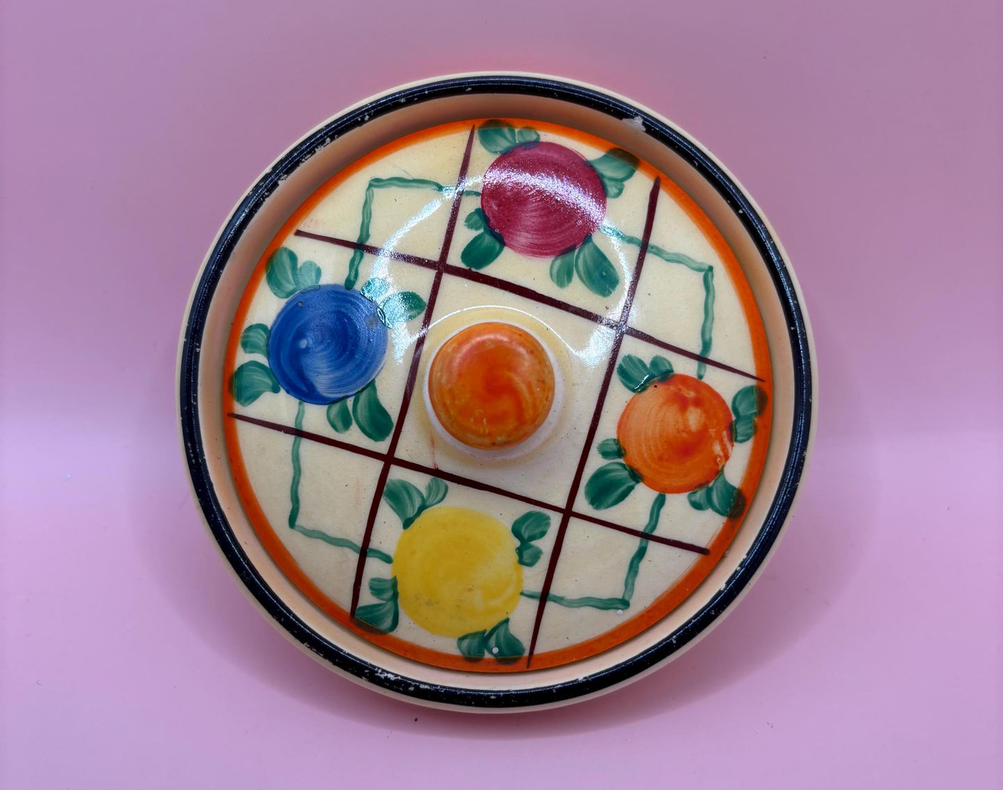 Vintage Czechoslovakia Hand Painted Trinket Box Lover Antiques and Vintage