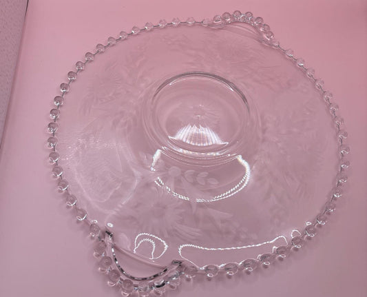 Vintage Starburst Glass Plate Crystal Clear Fancy Plates Lover Antiques and Vintage