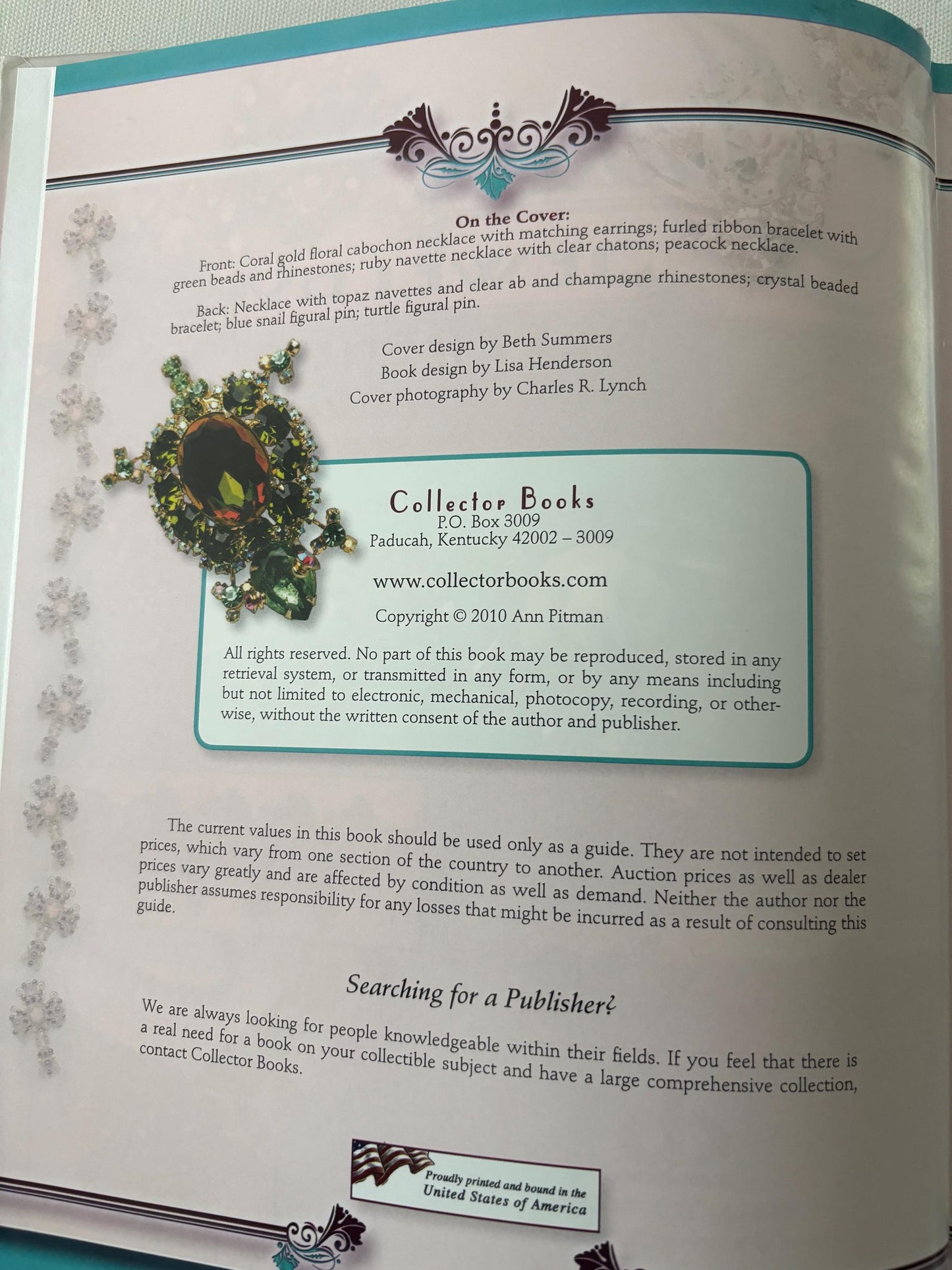 Juliana Jewelry Reference Book DeLizza & Elster Identification and Value Guide by Ann Pitman Lover Antiques and Vintage