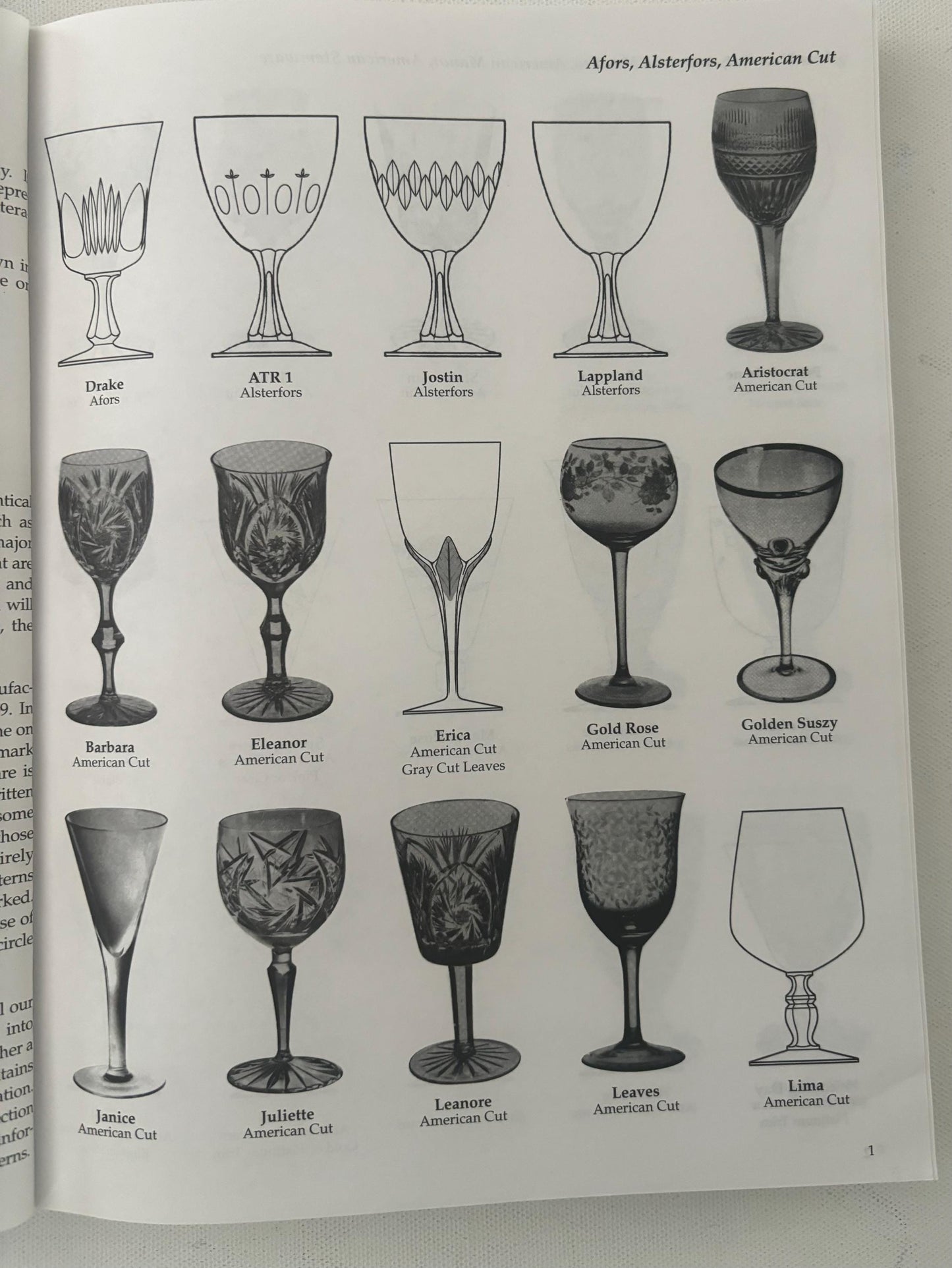 Crystal Stemware Identification Guide Book by Bob Page and Dale Frederiksen Lover Antiques and Vintage