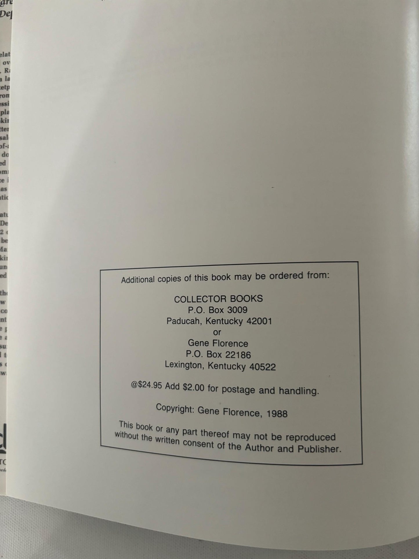 Very Rare Glassware of the Depression Years Book by Gene Florence Lover Antiques and Vintage