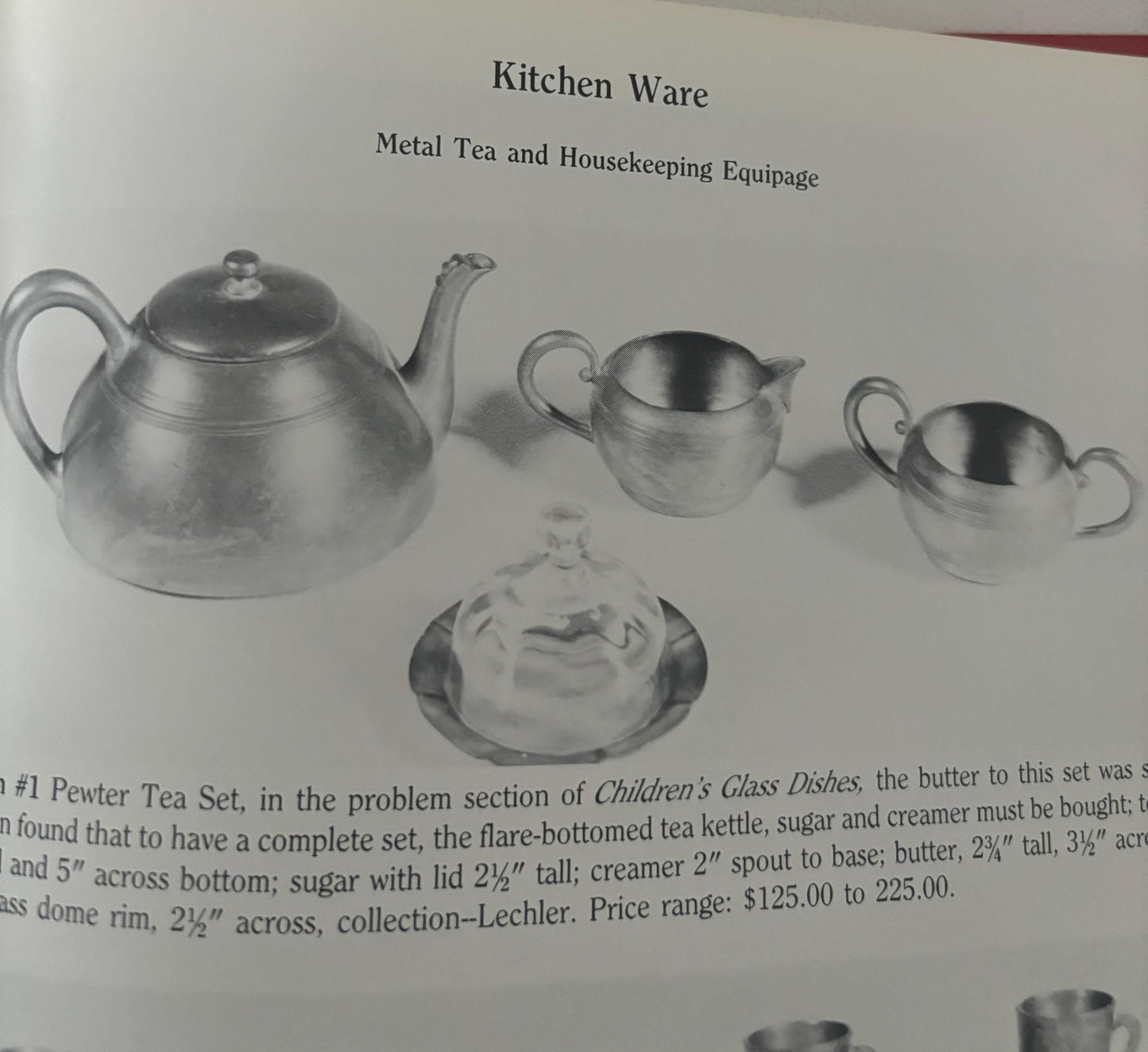 Children’s Glass Dishes, China, and Furniture Book Volume II by Doris Anderson Lechler Hardcover Lover Antiques and Vintage