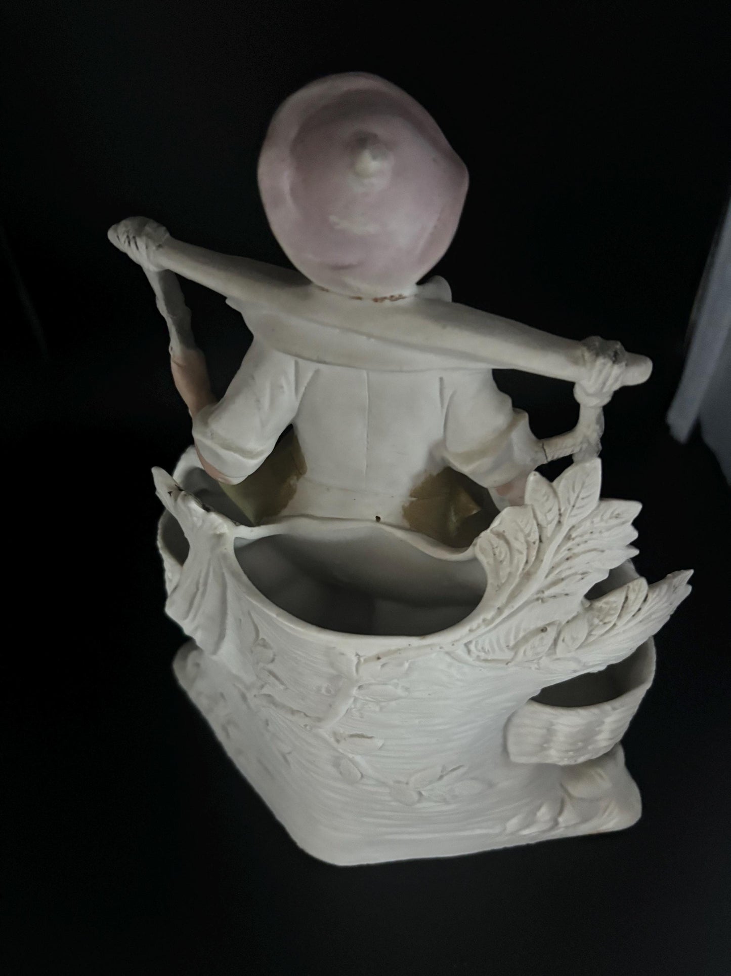 Vintage Lefton Compote Hand Painted Porcelain Capodimonte Style Roses Figurines Japanese Lover Antiques and Vintage