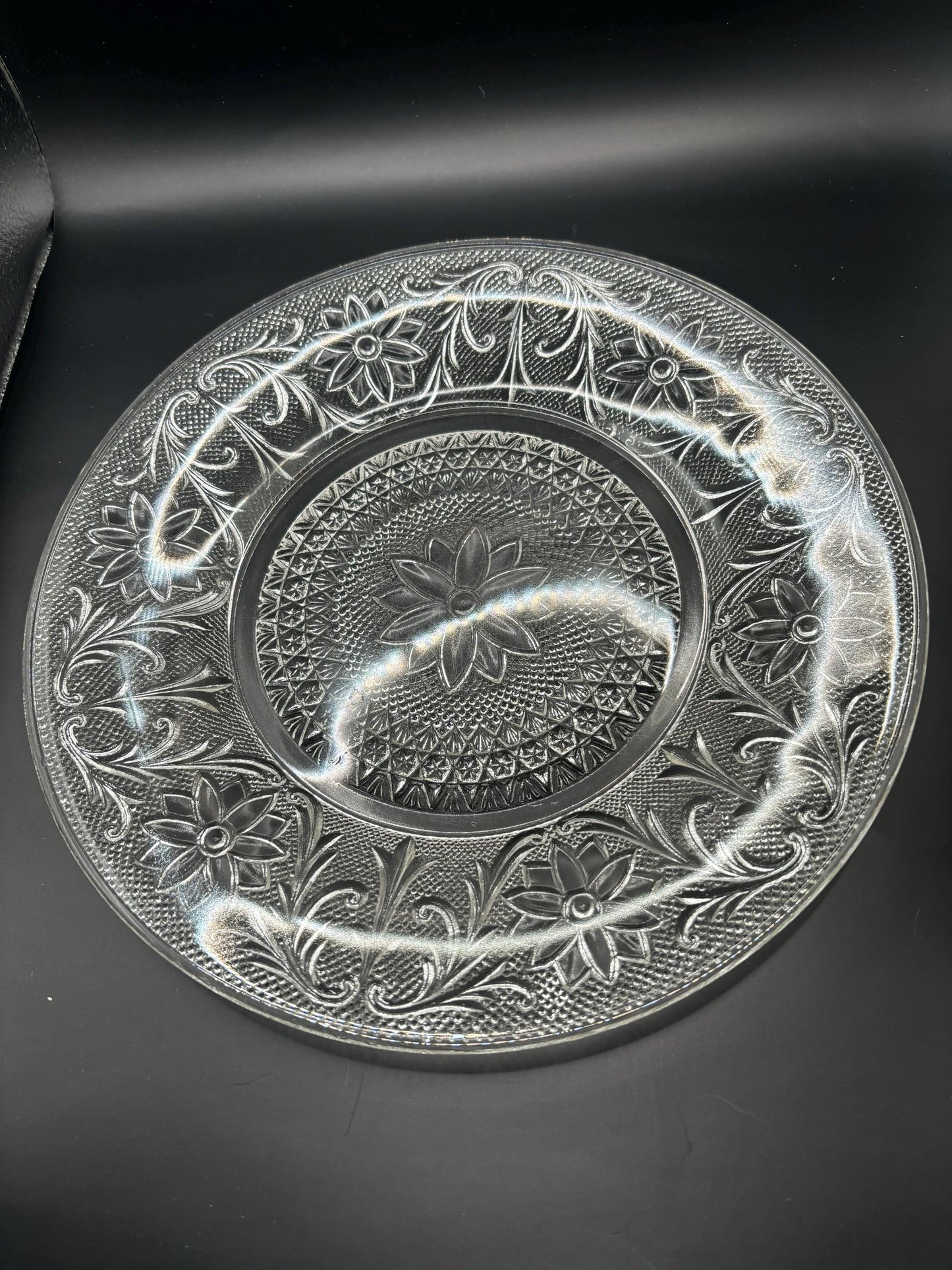 Vintage Indiana Glass Dinner Plate Sandwich Clear Crystal Glass Tiara Plate Lover Antiques and Vintage