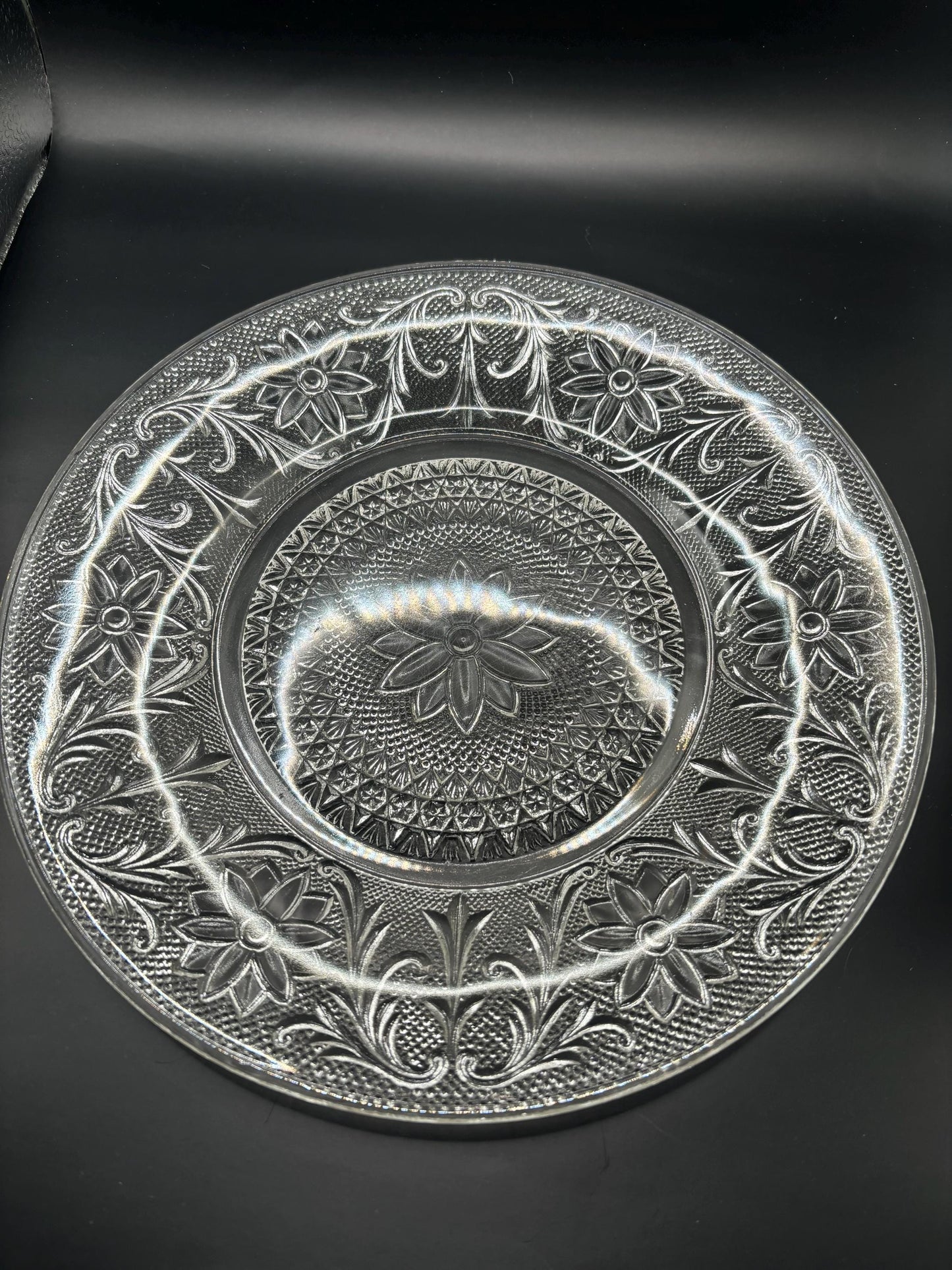 Vintage Indiana Glass Dinner Plate Sandwich Clear Crystal Glass Tiara Plate Lover Antiques and Vintage