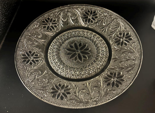 Vintage Indiana Glass Dinner Plate Sandwich Clear Crystal Glass Tiara Plate Lover Antiques and Vintage
