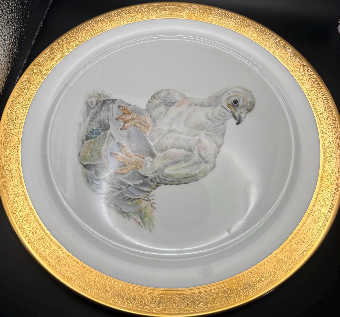 Vintage Young America Bald Eagle by Edward Marshall Boehm 1973 Porcelain with Gold Edge Plate Lover Antiques and Vintage