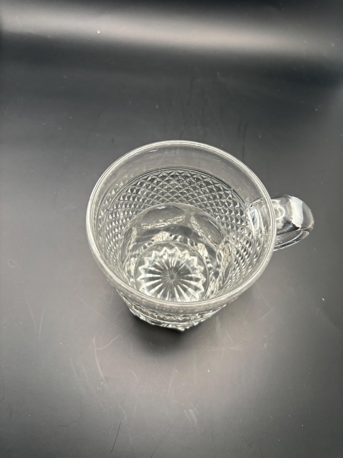 Antique Crystal Glass Footed Cup Inverted Fan Eggs Cup Flint Glass Company 1850’s Lover Antiques and Vintage