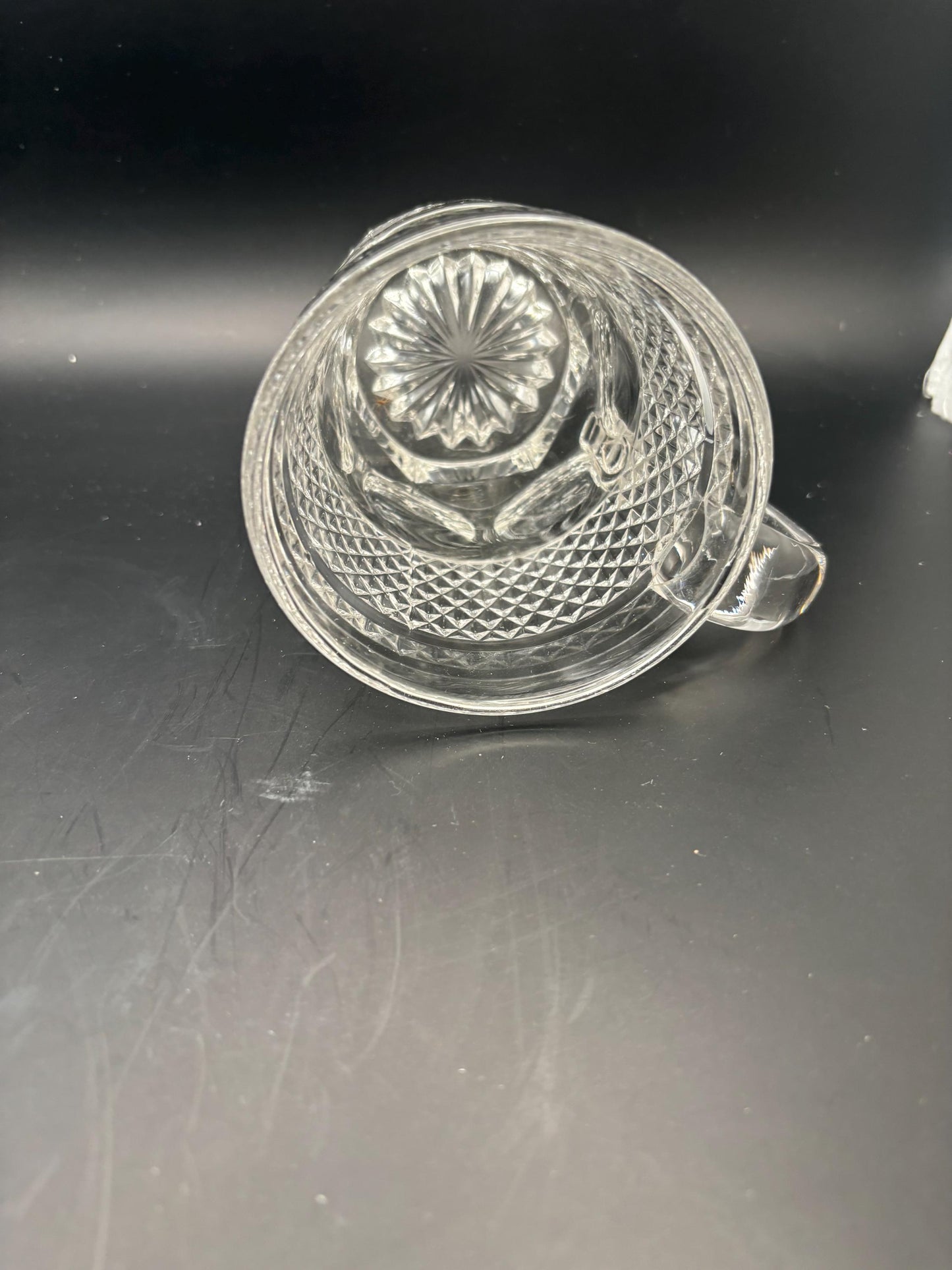 Antique Crystal Glass Footed Mug Cup Lover Antiques and Vintage