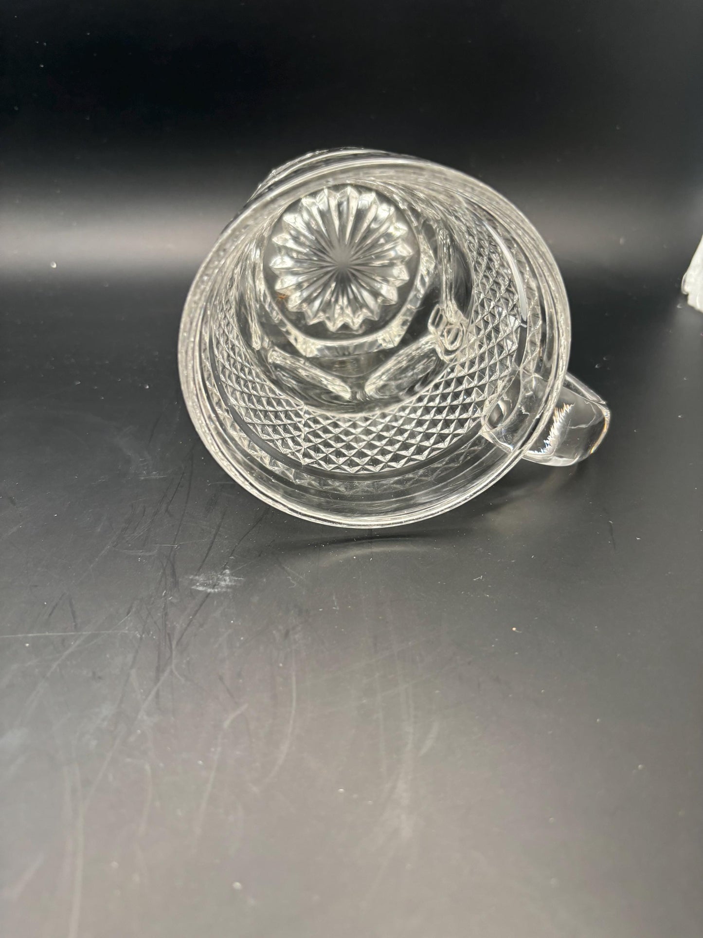 Antique Crystal Glass Footed Cup Inverted Fan Eggs Cup Flint Glass Company 1850’s Lover Antiques and Vintage