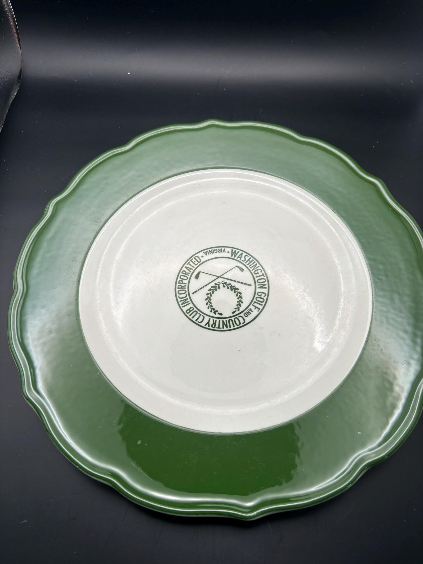 Vintage Washington Golf and Country Club Plate Virginia Green Large Plate Syracuse China Lover Antiques and Vintage