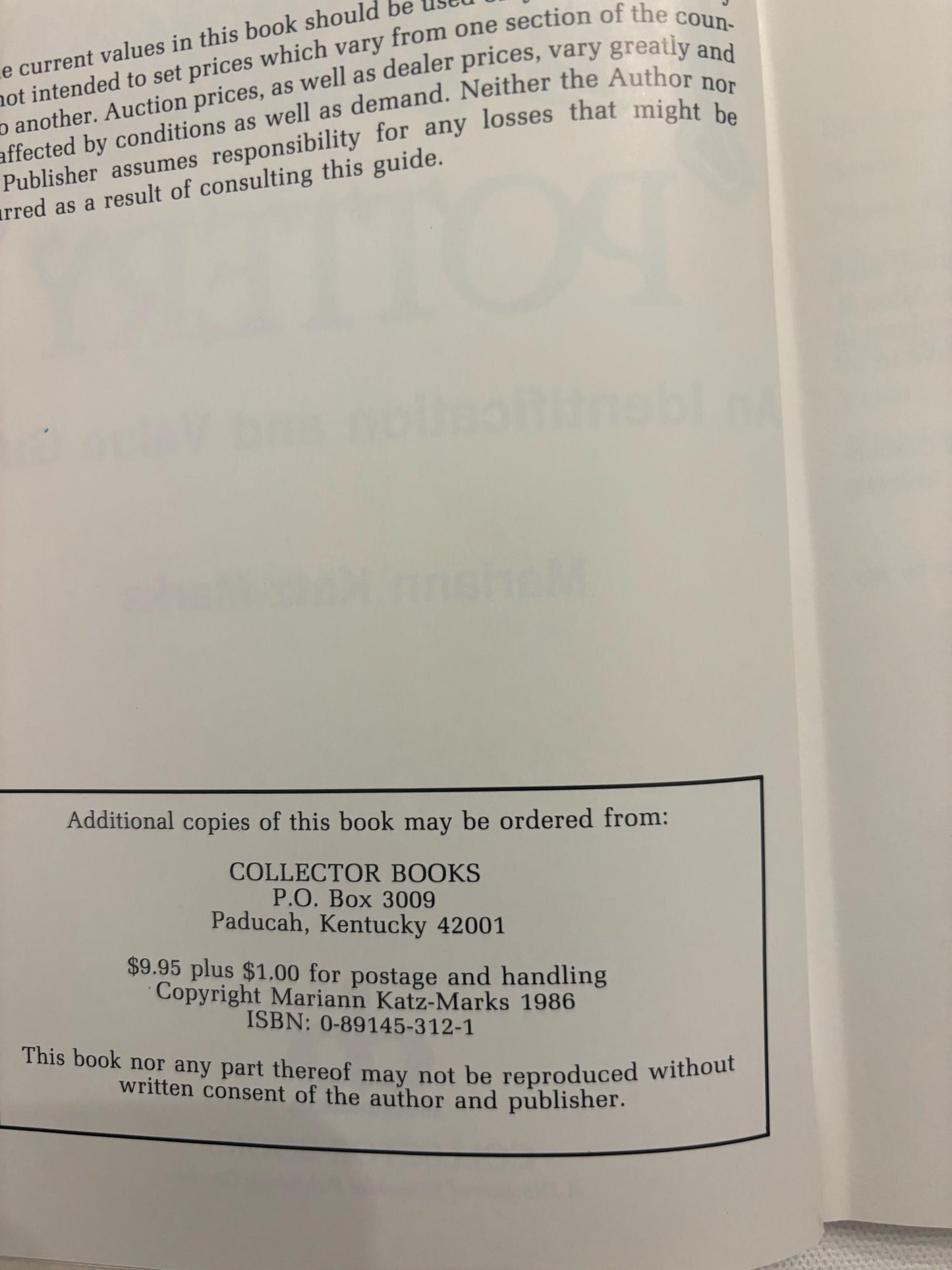 Majolica Pottery Book Second Series by Mariann Katz-Marks Lover Antiques and Vintage