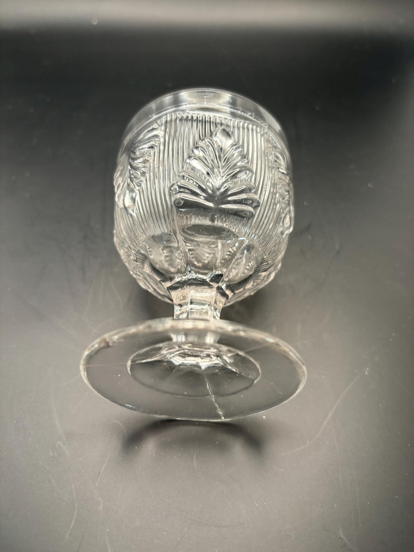 Antique Crystal Glass Footed Cup Inverted Fan Eggs Cup Flint Glass Company 1850’s Lover Antiques and Vintage