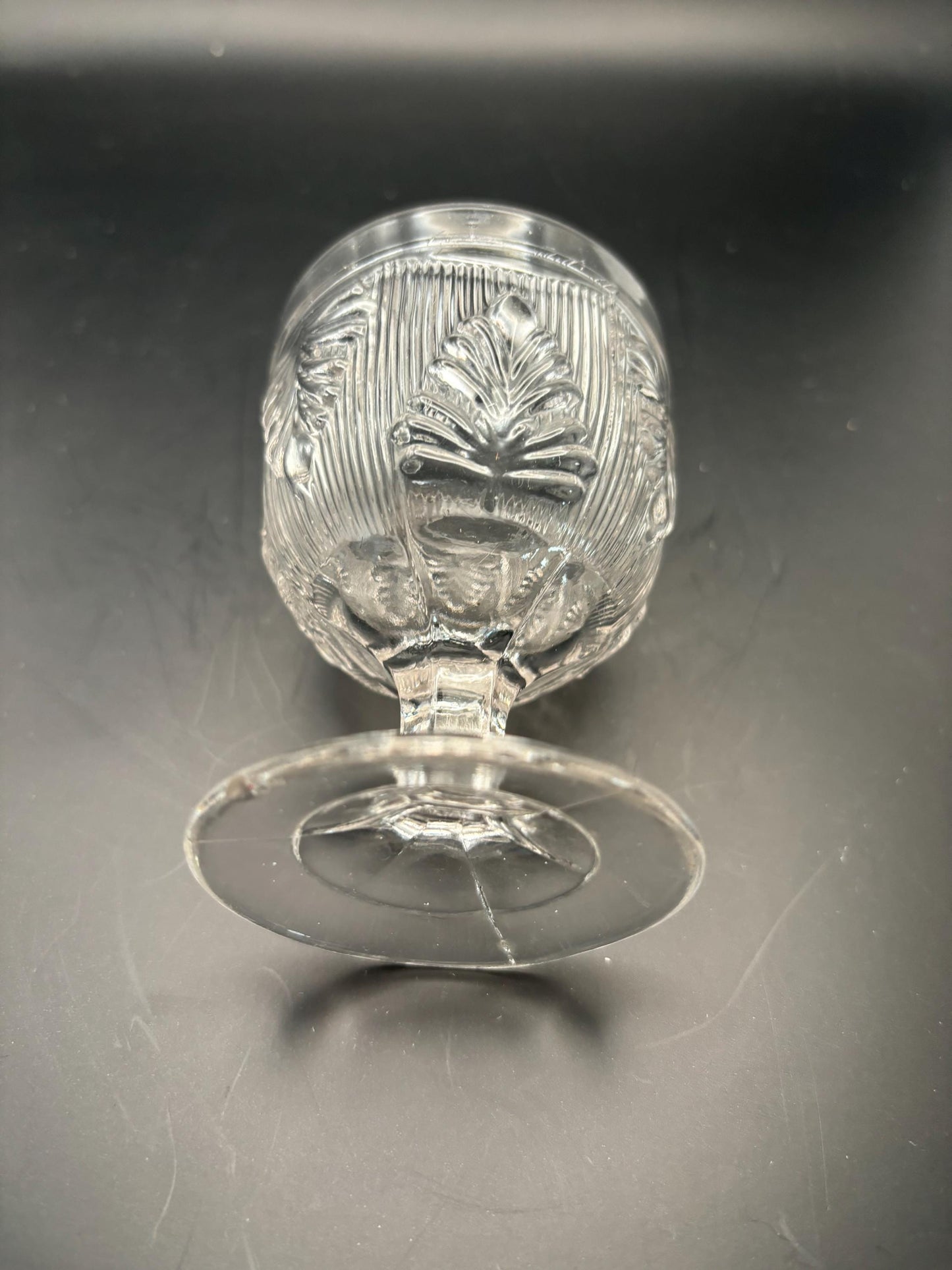 Antique Crystal Glass Footed Cup Inverted Fan Eggs Cup Flint Glass Company 1850’s Lover Antiques and Vintage